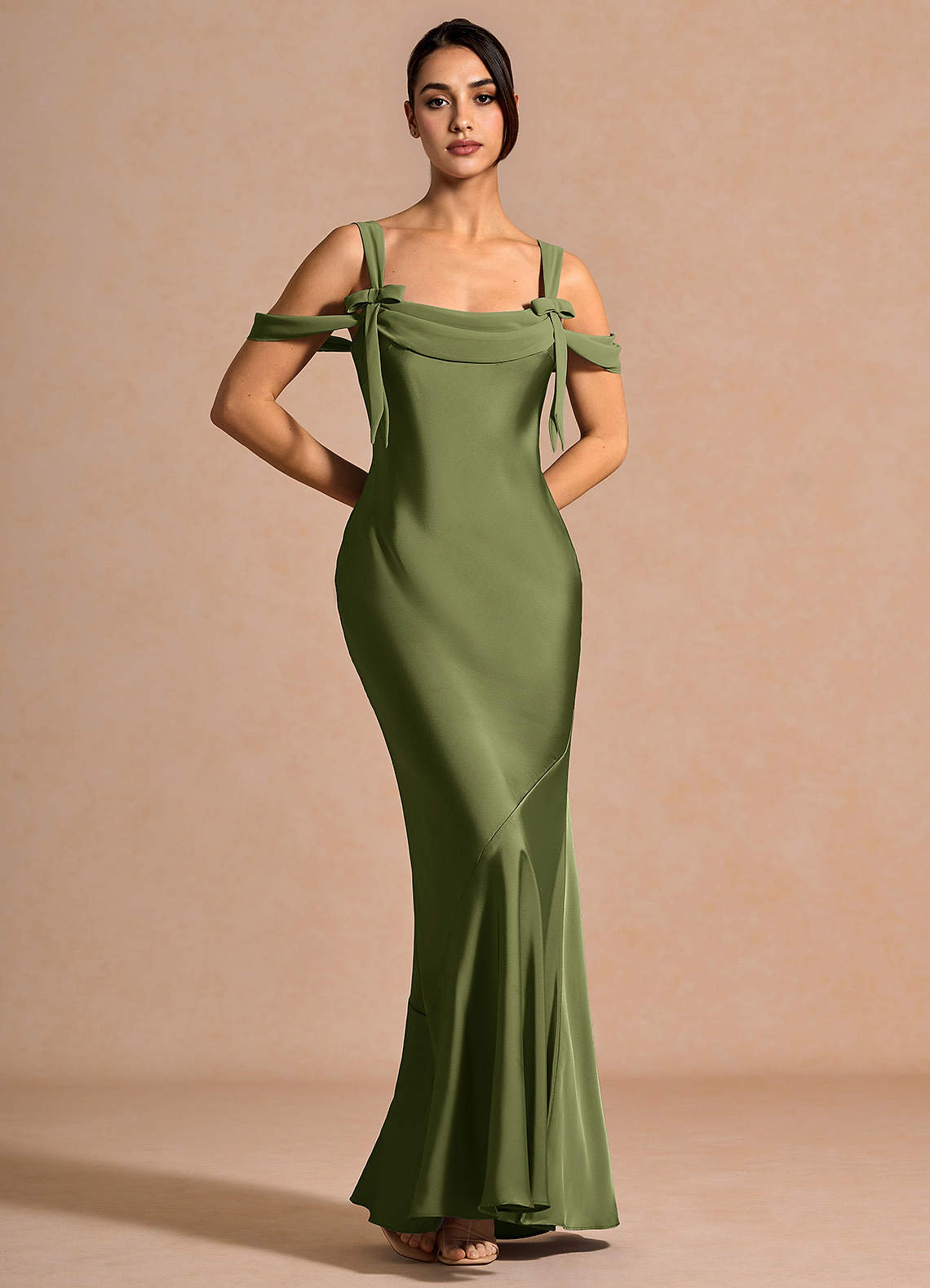Ariane Olive Maxi Dress Ready to Ship | Azazie