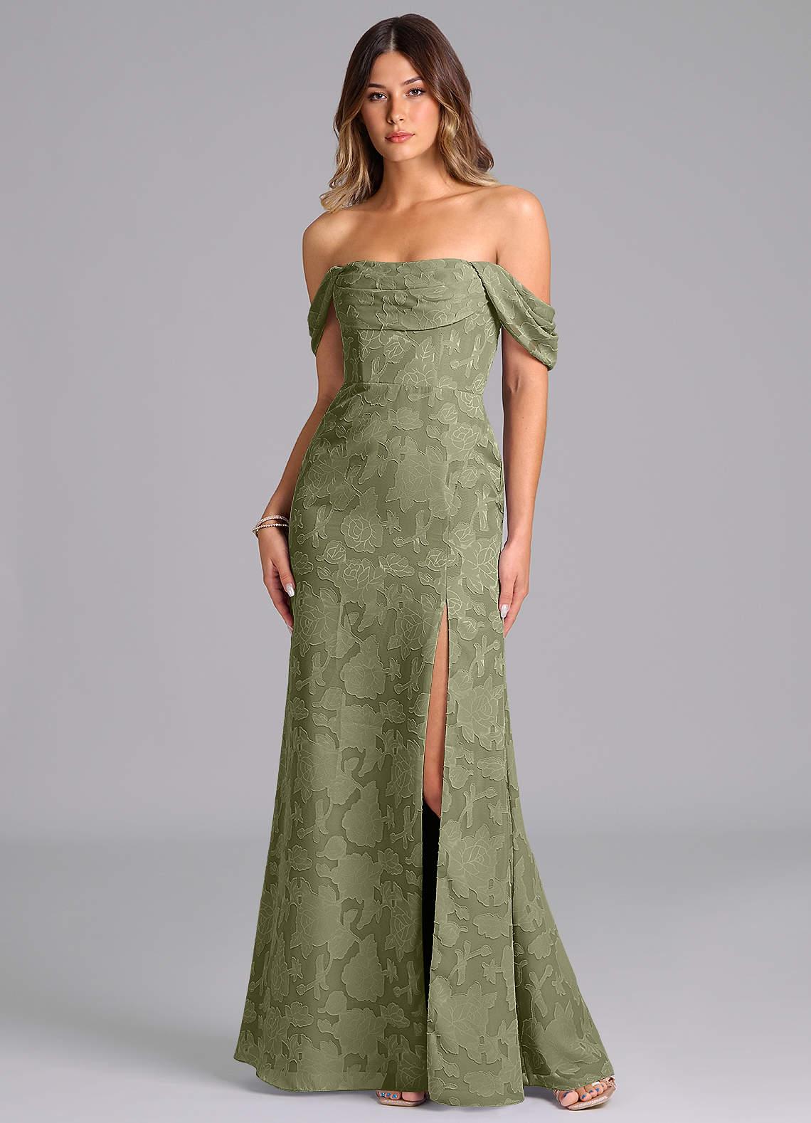 Azazie Saige Pistachio Floral Burnout Bridesmaid Dresses | Azazie Azazie Saige Pistachio Floral Burnout Bridesmaid Dresses | Azazie