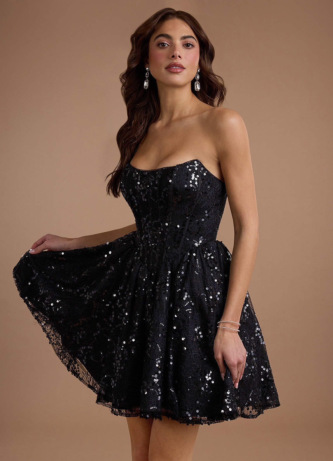 black jojo dress with gold fleck Mini colors dress 3909