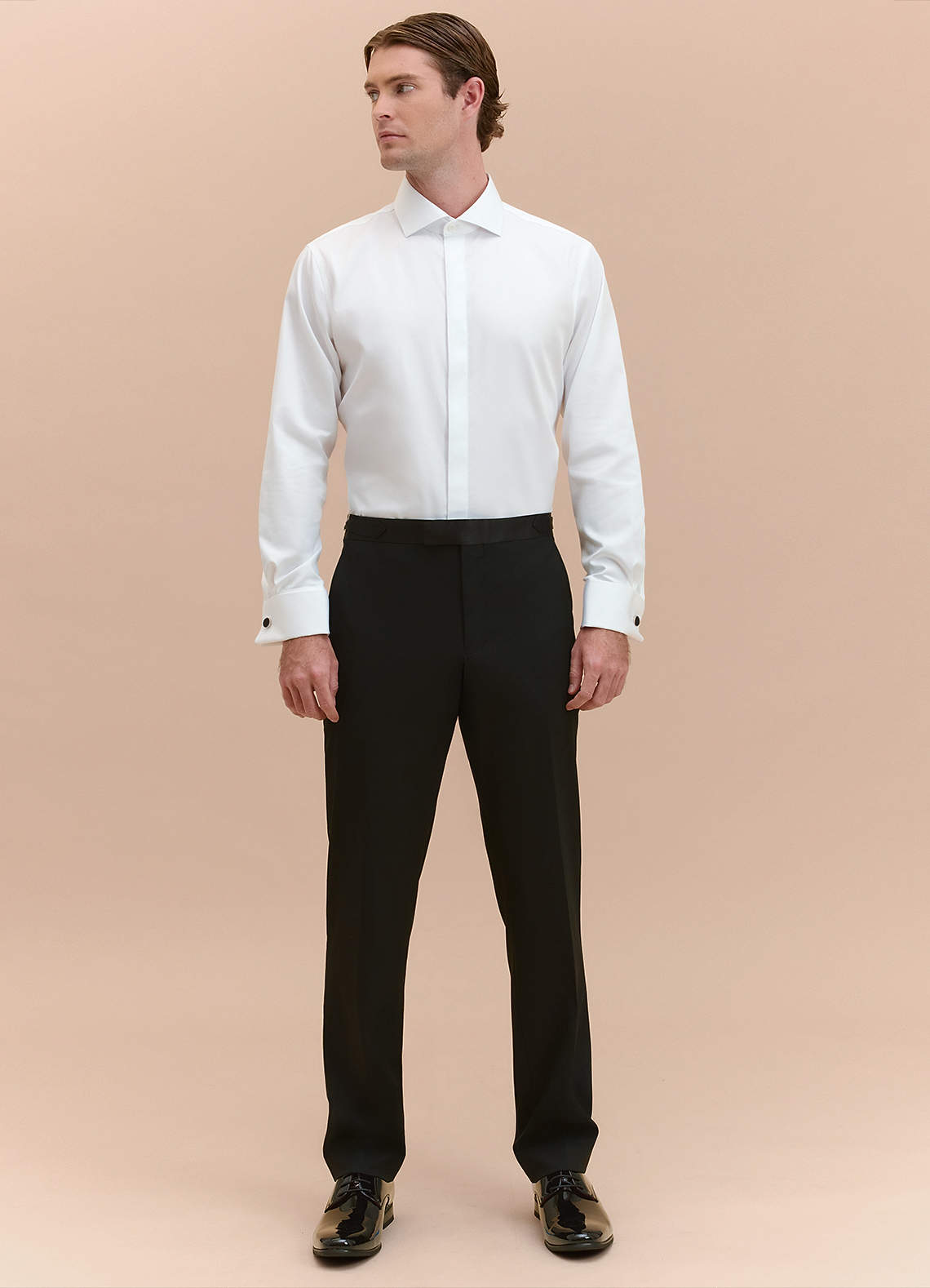 front Winston Black Shawl Lapel Tuxedos