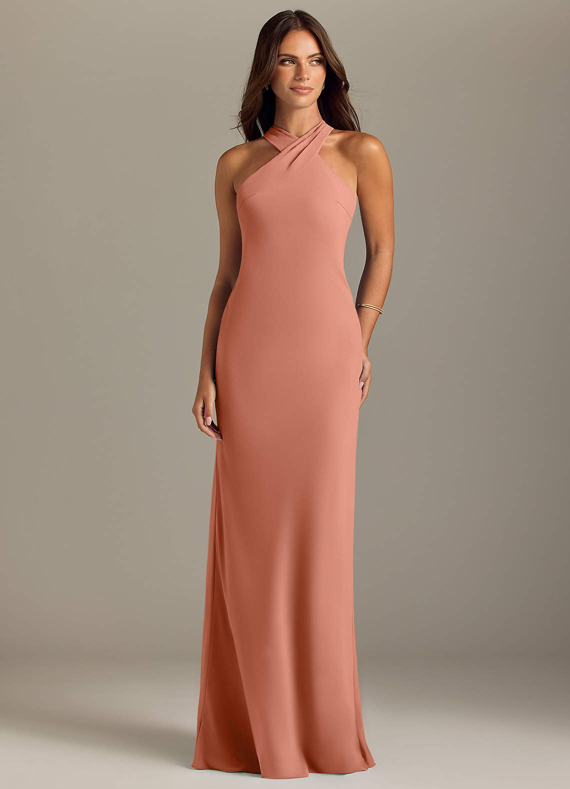 Azazie Doretta Bridesmaid Dresses MAI TAI Mermaid Pleated Chiffon Dress image1