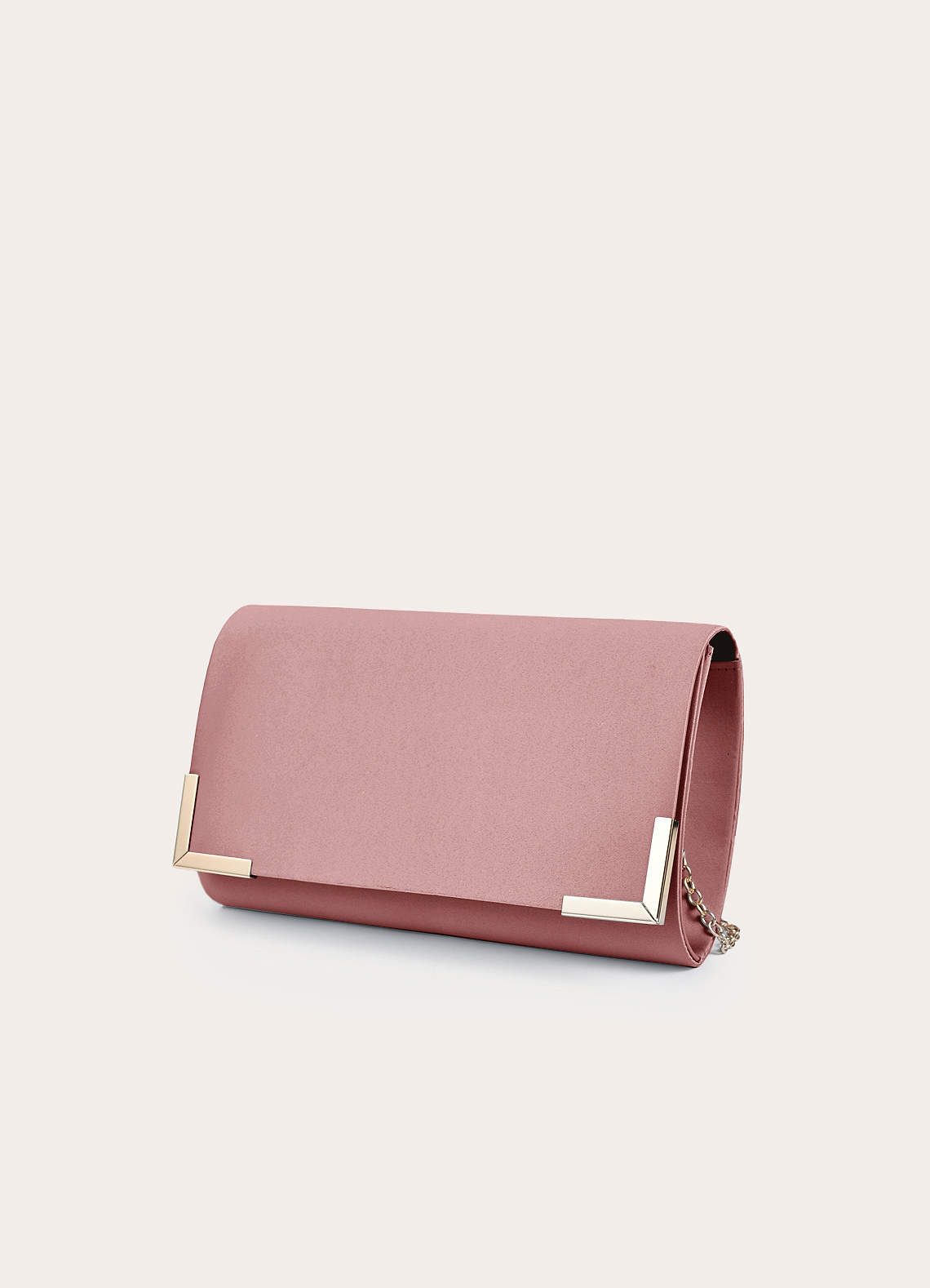 front Matching Color Matte Satin Block Heel Sandals & Envelope Clutch Set