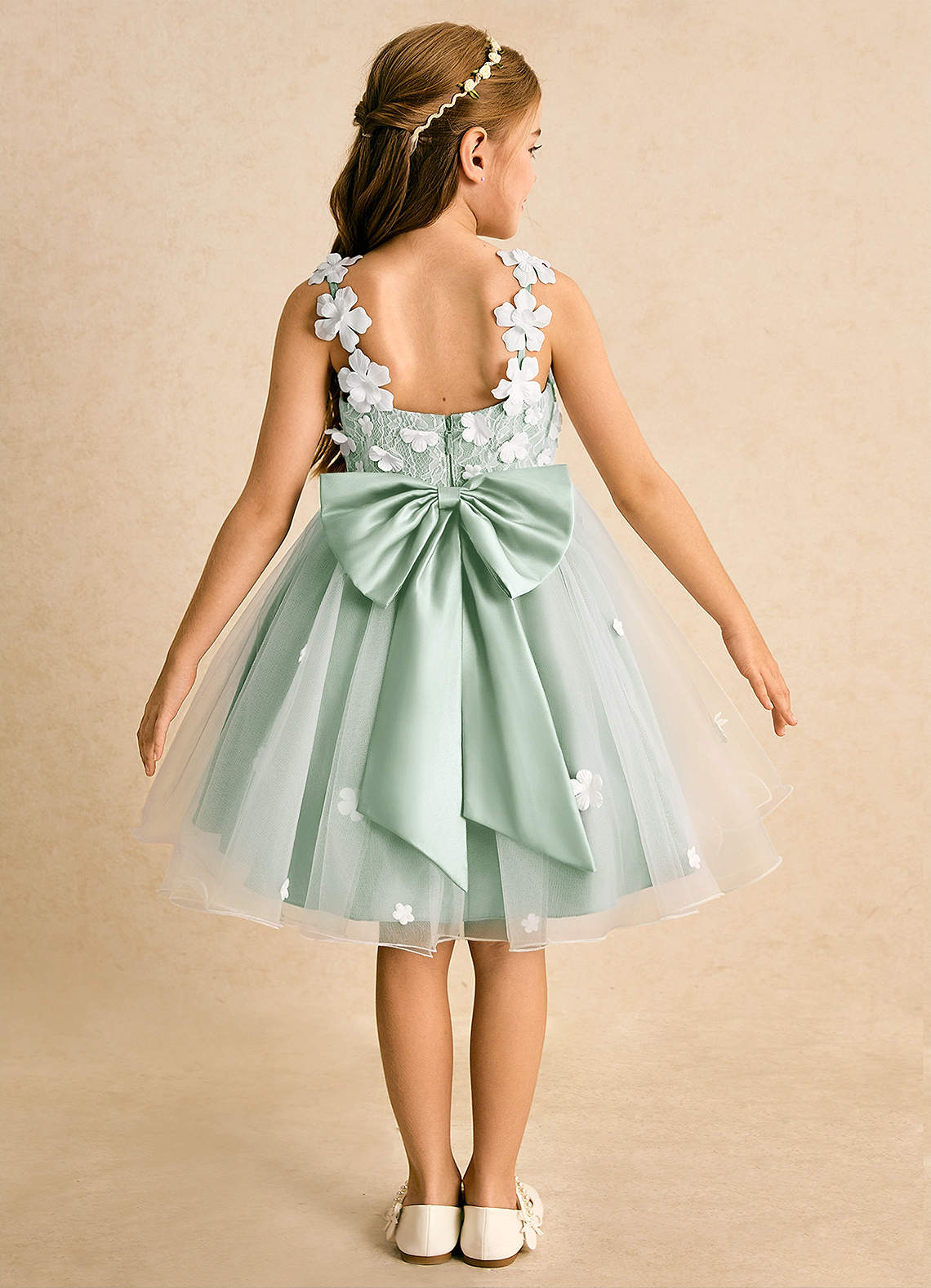 Azazie Junebug Ivory Agave Ball-Gown Lace Tulle Dress | Azazie CA