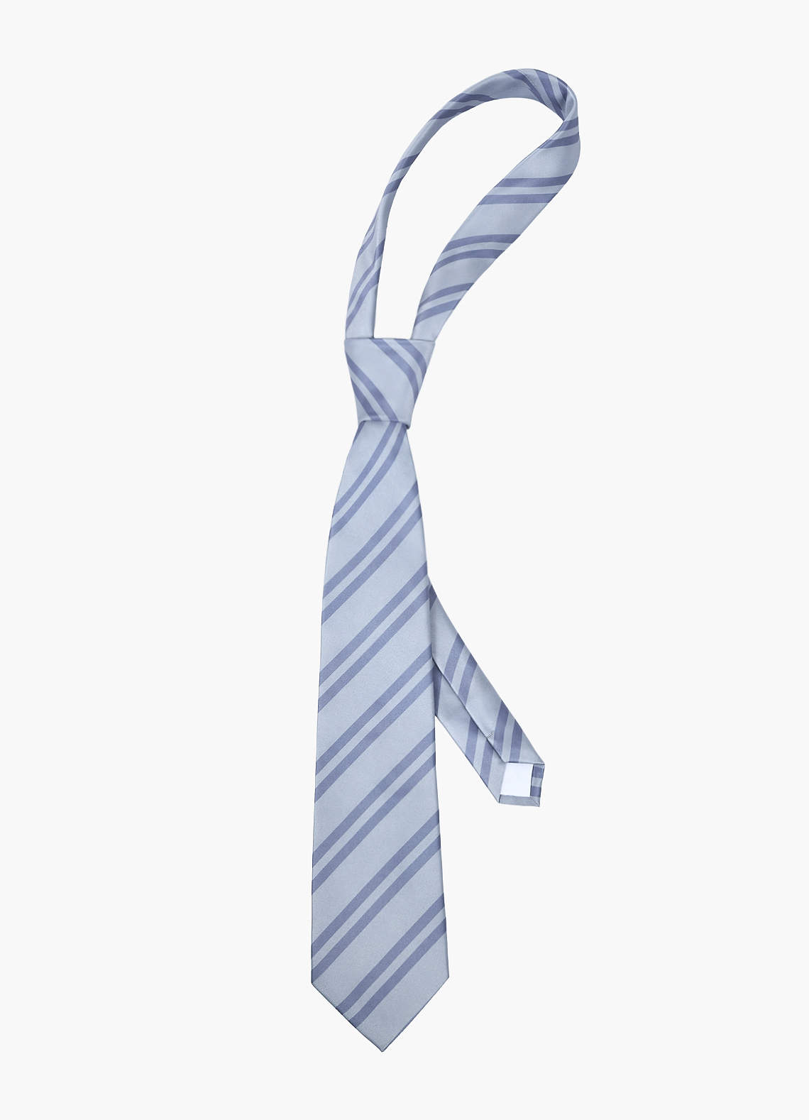 front Klassieke gestreepte matte satijnen brede stropdas