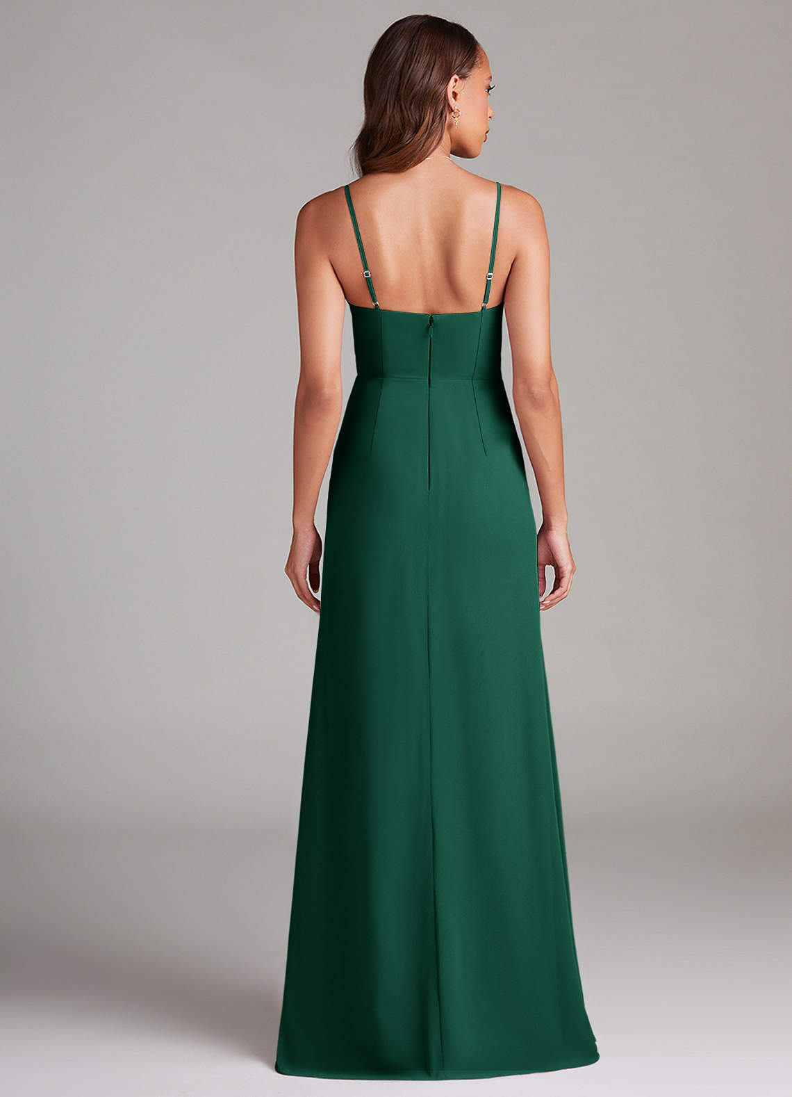 azazie emerald green bridesmaid dresses Simkhai Riona Bustier Gown in Kelly Green