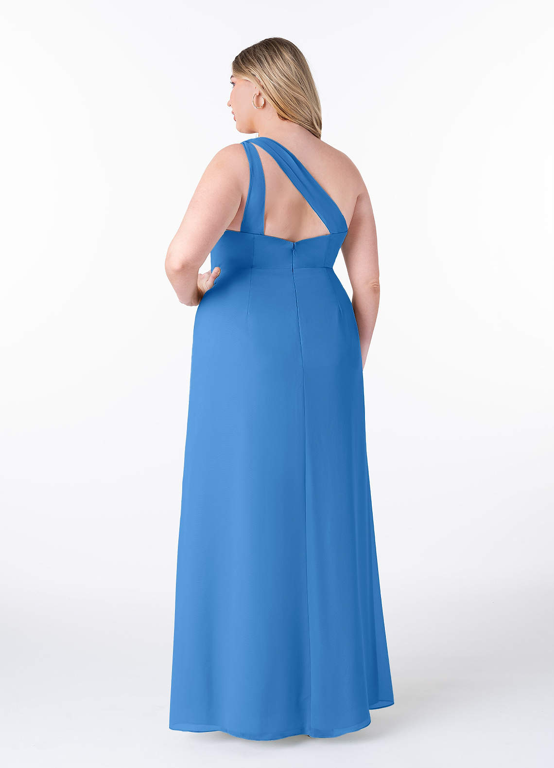 strapless open back dress Fleur Pleated Gown | Magenta main image 0