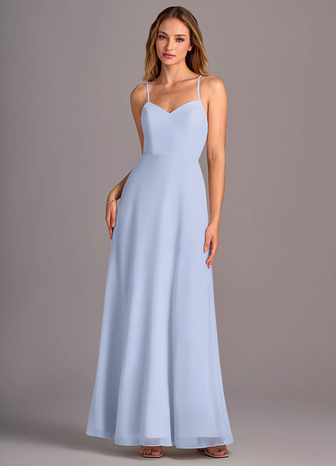 Azazie Mei Brautjungfernkleider A-Linie Chiffon Kleid Lavendel image1