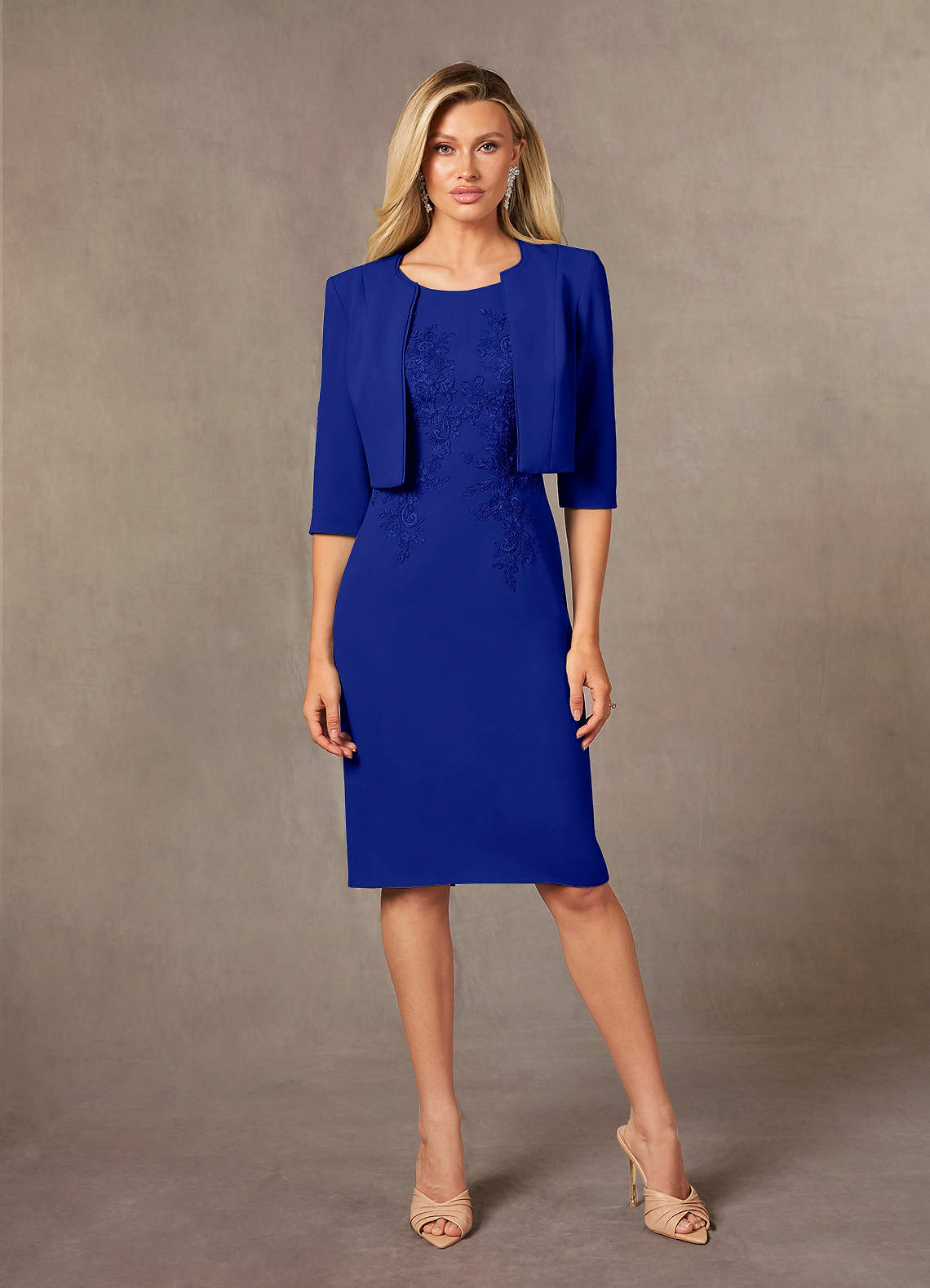 Azazie Ryne Royal Blue Sheath Lace Dress | Azazie Azazie Ryne Royal Blue Sheath Lace Dress | Azazie