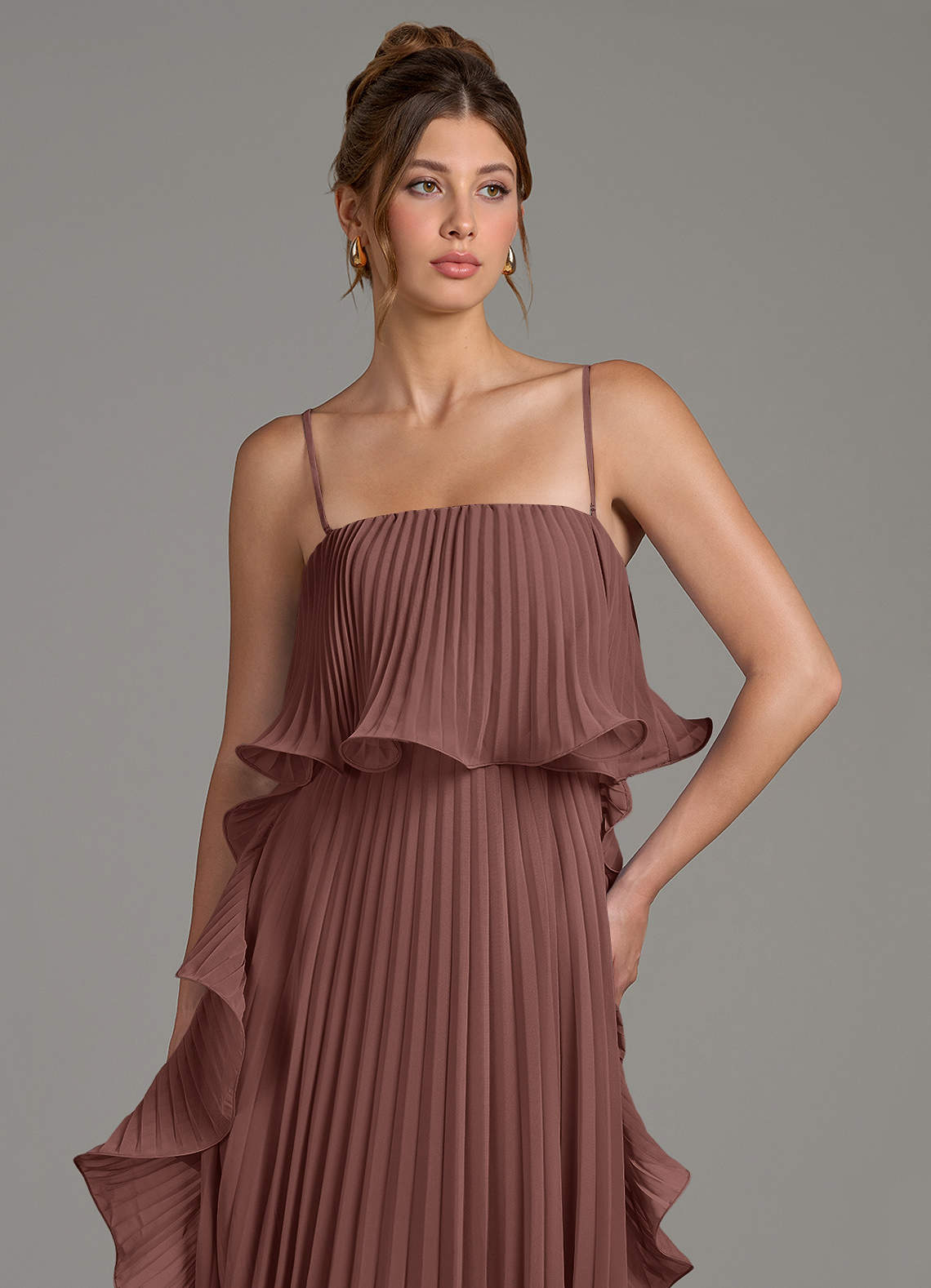 alexia junior bridesmaid dresses Azazie Espresso Chiffon Azazie dresses