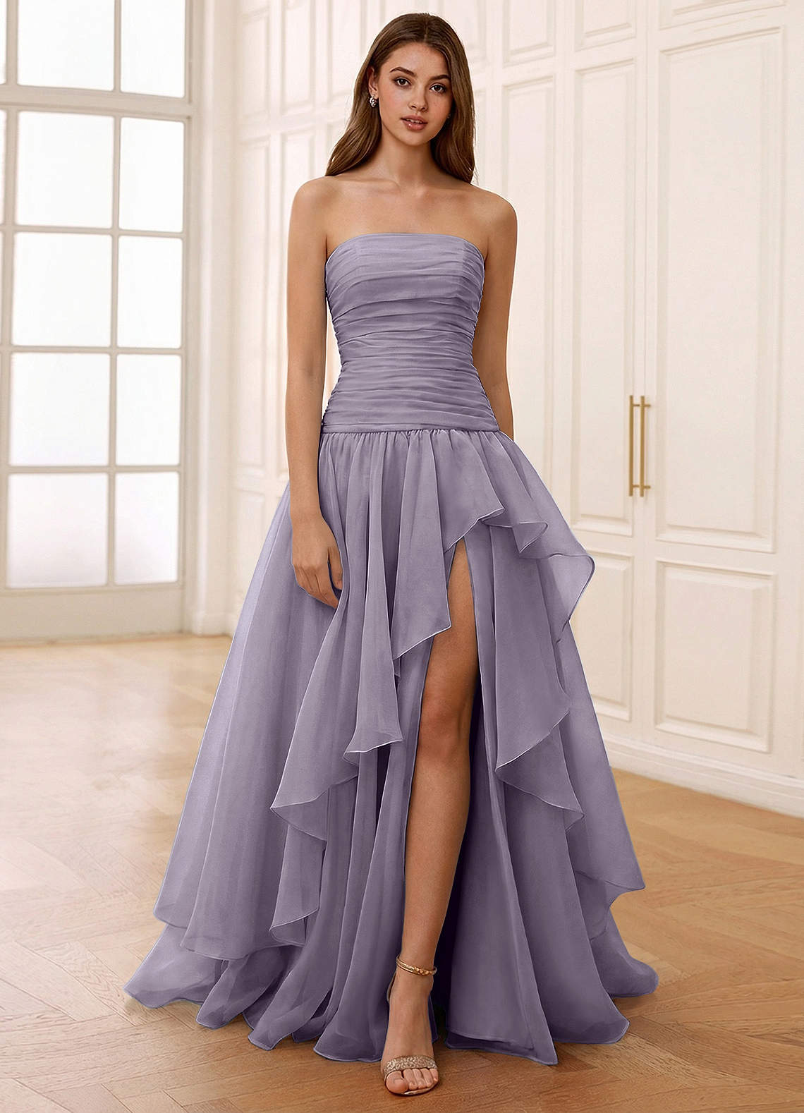 wisteria prom dress Azazie 2026 Beading Open Back Mermaid Prom Dress Wisteria Gown