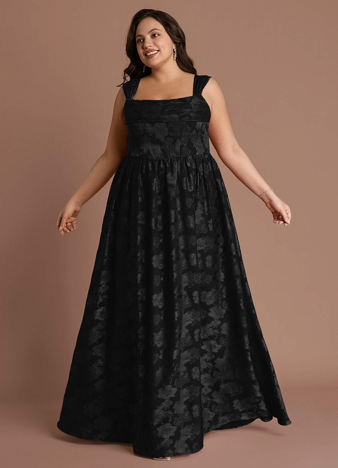 Hazel Black Pleated Maxi Dress image1
