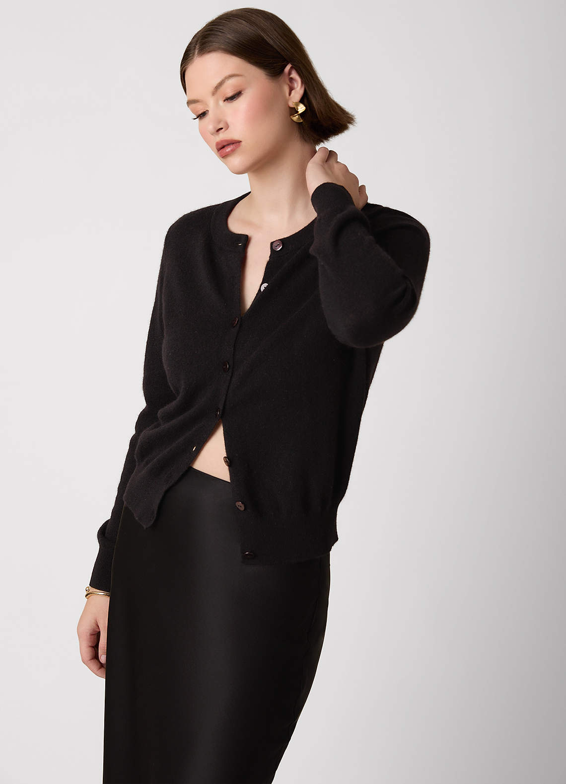 front Cárdigan corto 100% cachemira