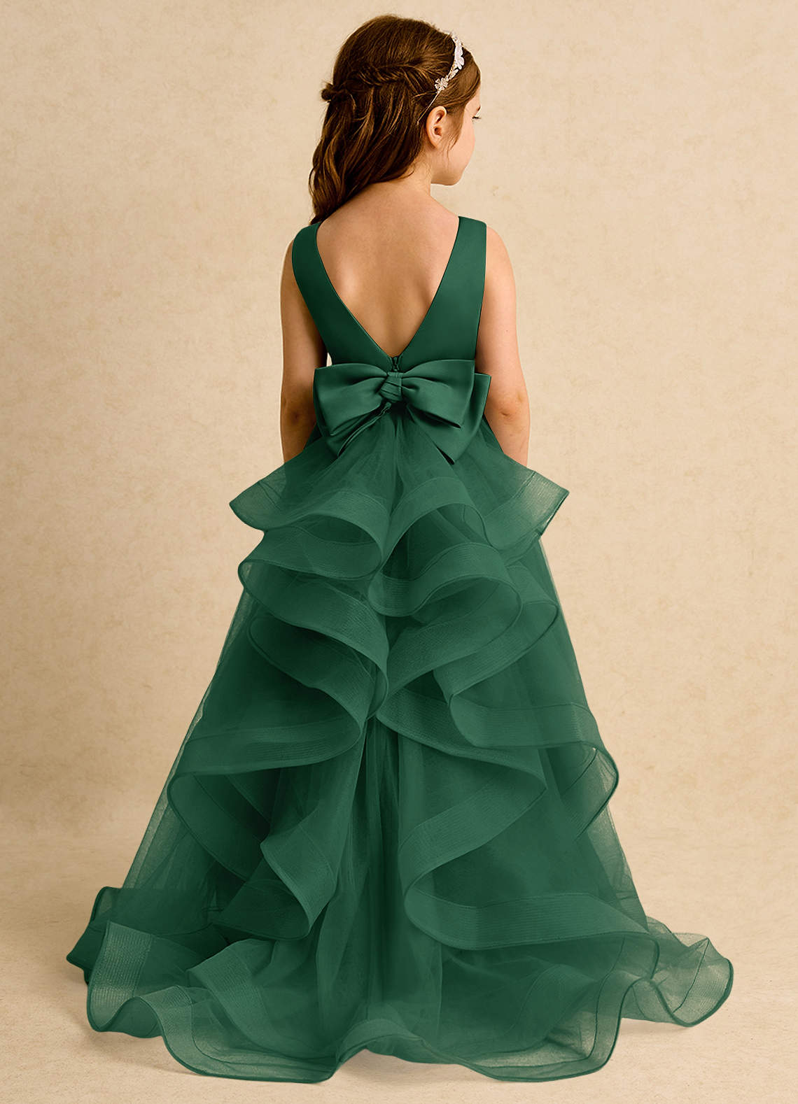 slim fit dress slacks Bohemian Flower Girl Dress | Green main image 1
