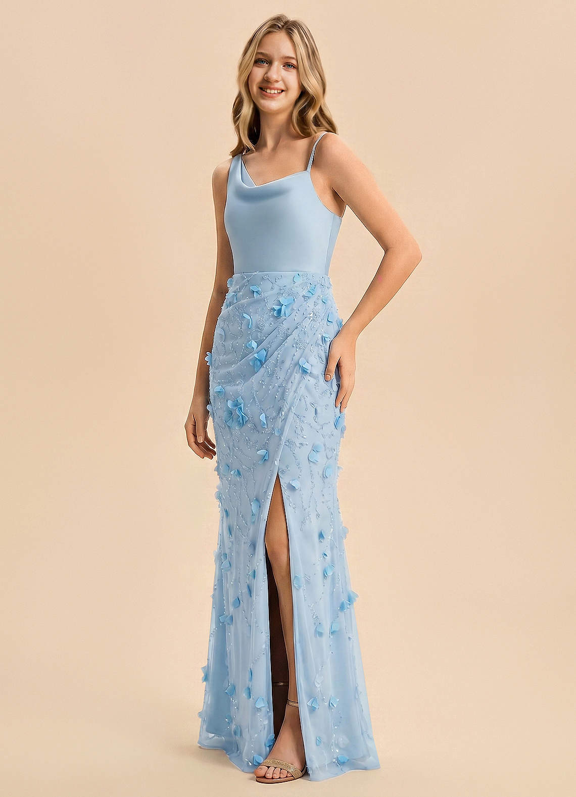 front Azazie Vivia Junior Formal Dress