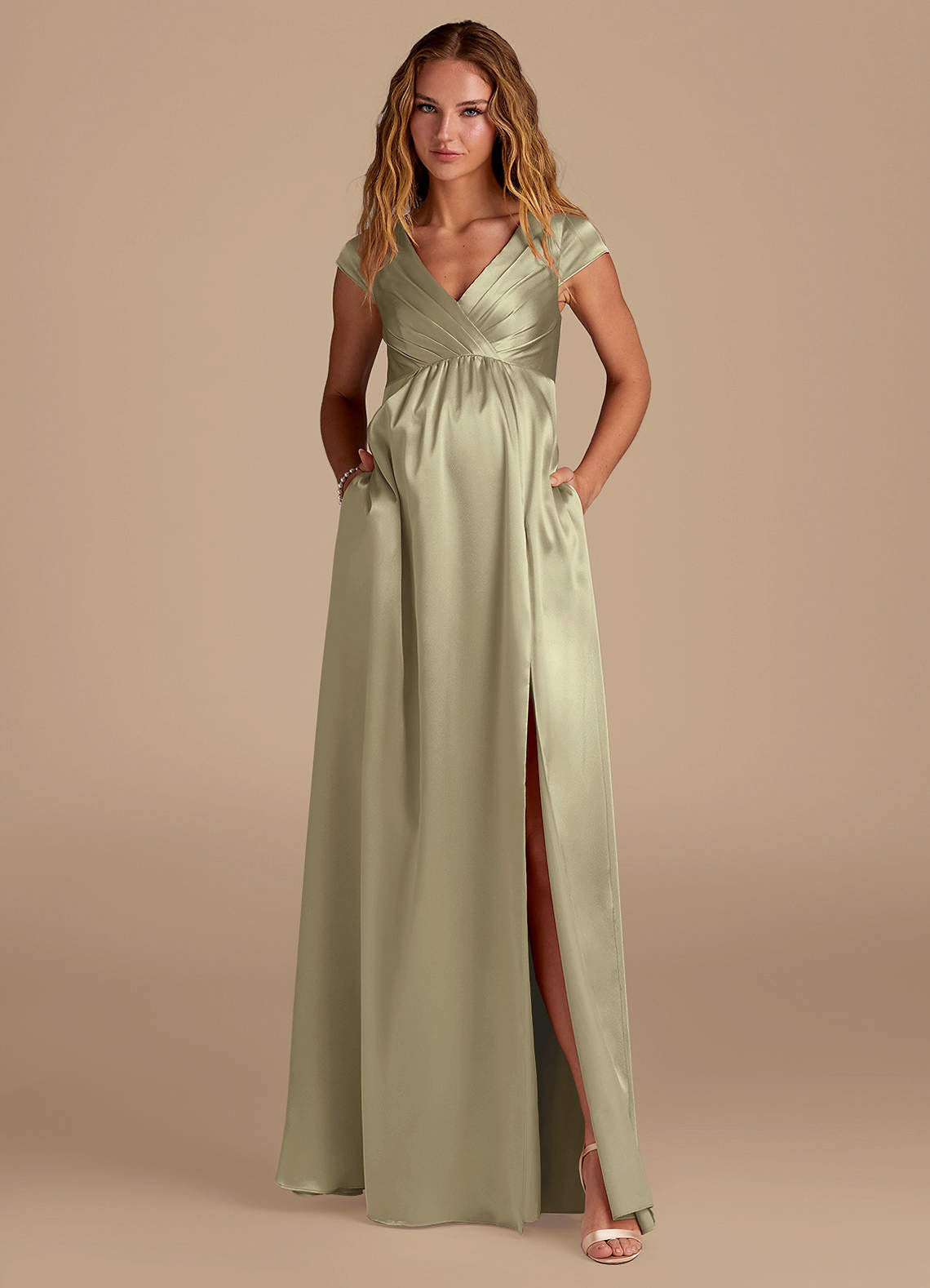 azazie moss green dress Azazie Maci