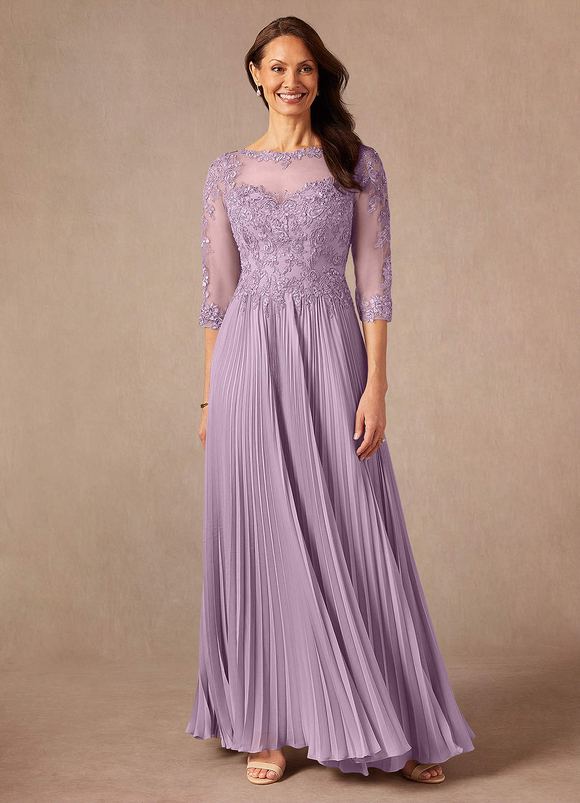 Azazie Corinne Mother of the Bride Dresses Wisteria A-Line Sequins Chiffon Dress image1