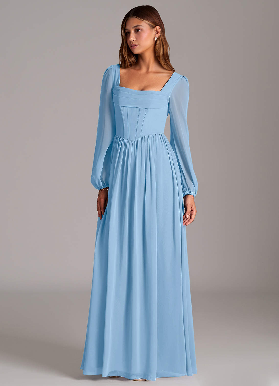 glitter dress long V-Neckline Glitter Embellishment Long Gown J810B – Sparkly Gowns main image 0