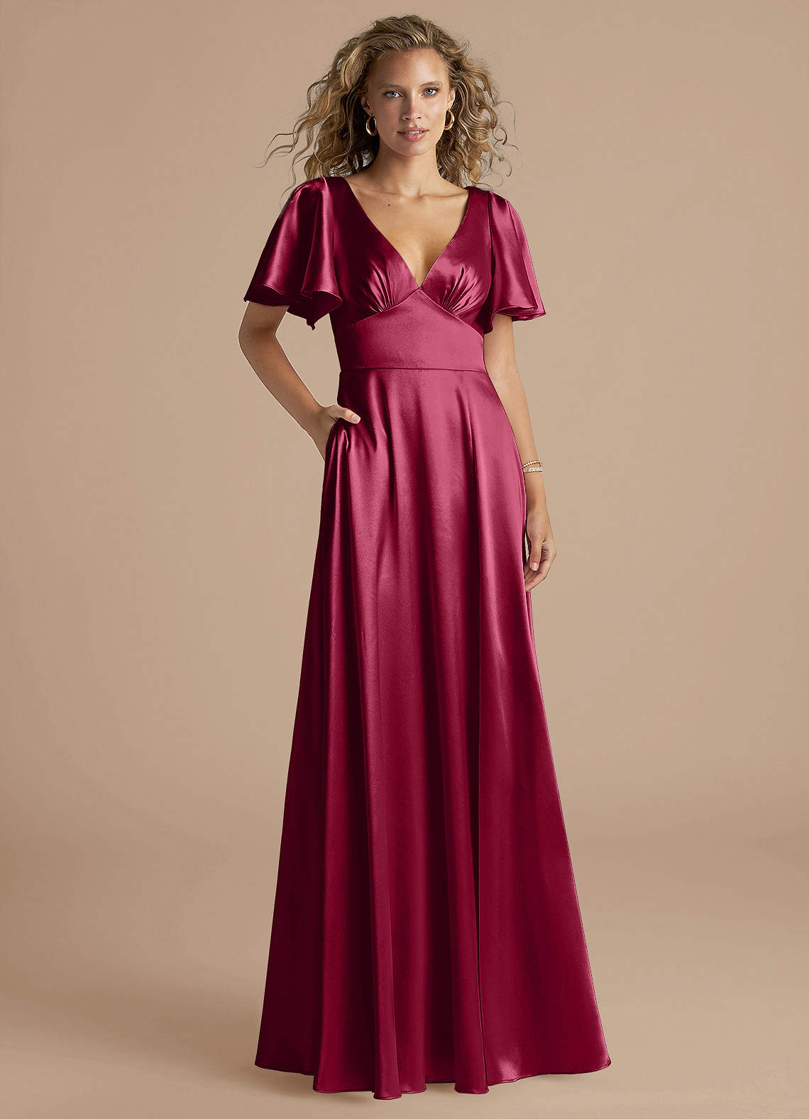 Azazie Kimber Burgundy Metallic Satin Bridesmaid Dresses | Azazie Azazie Kimber Burgundy Metallic Satin Bridesmaid Dresses | Azazie