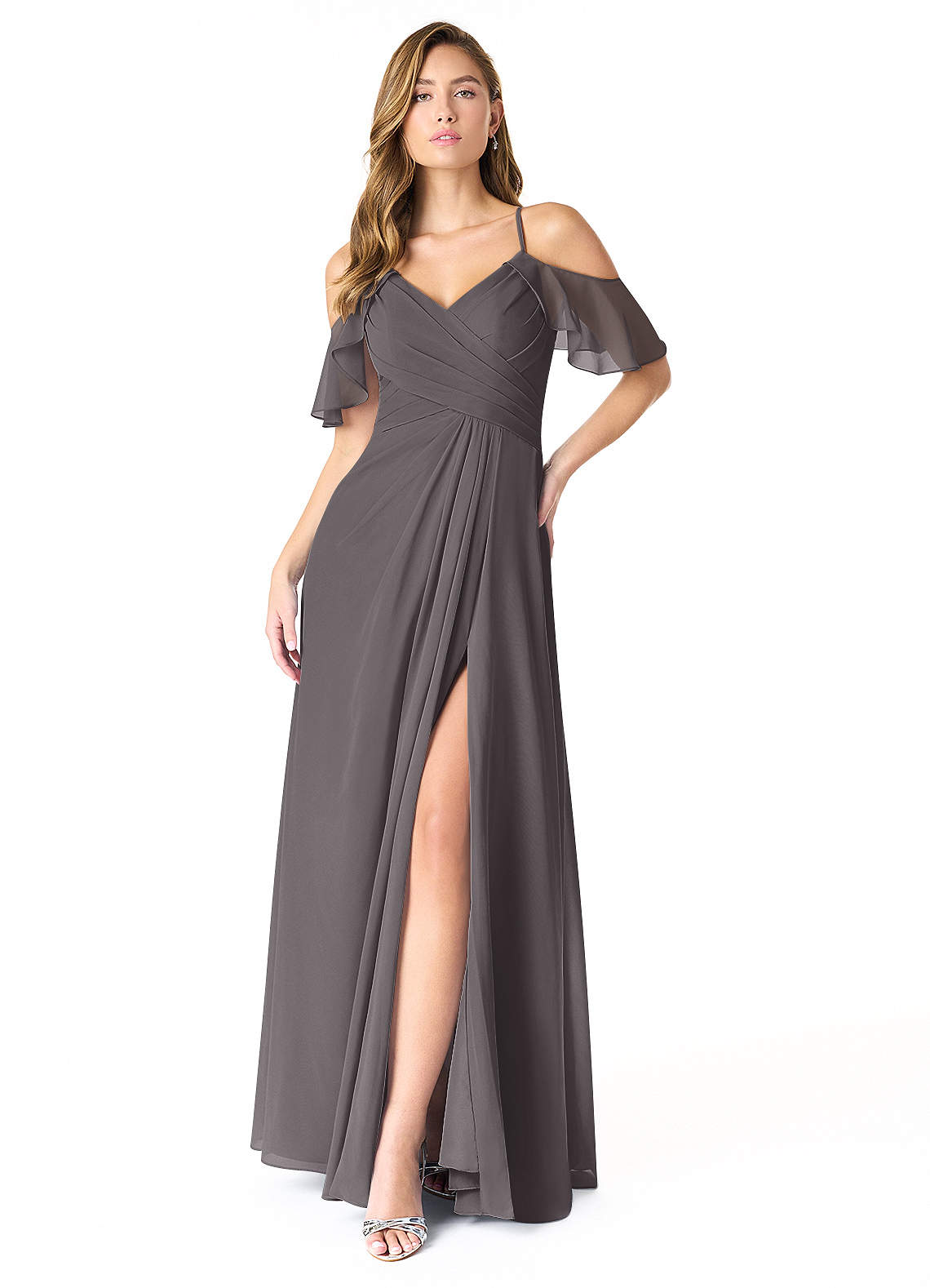 grey maxi bridesmaid dress TDY Slate Grey Maxi Infinity Dress