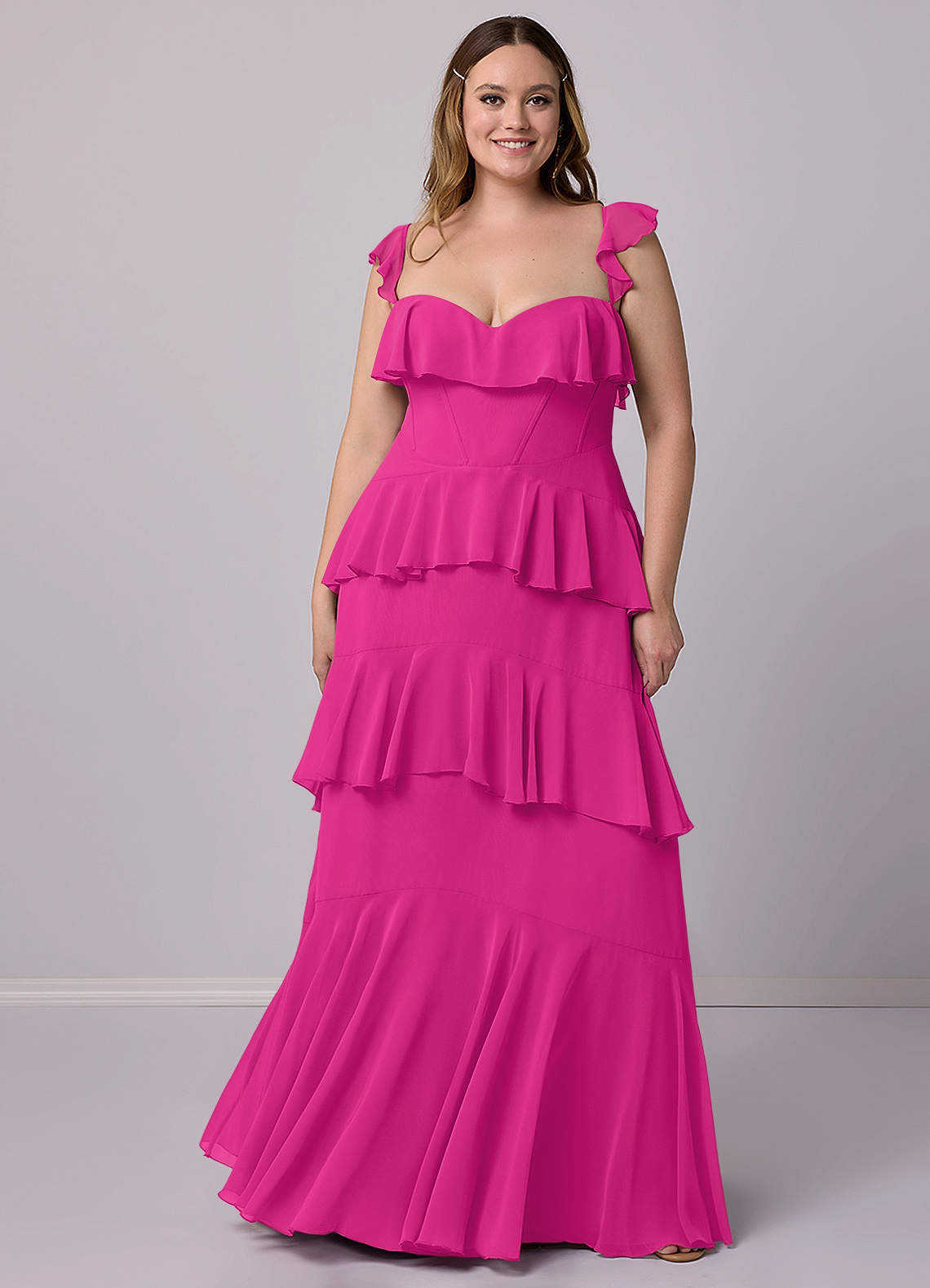 Barbie ♥ Azazie Bridesmaid Dresses A-Line Sweetheart Neckline Chiffon Floor-Length Dress image7