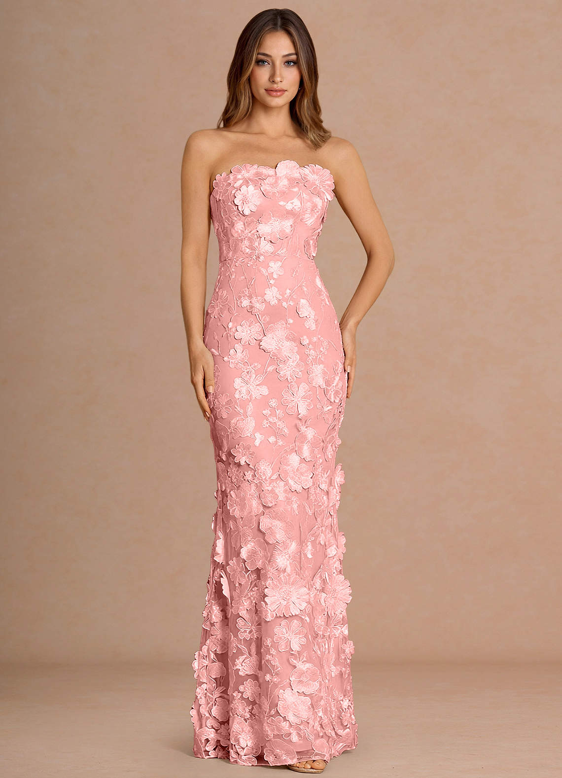 Della Pink Maxi Dress | Azazie