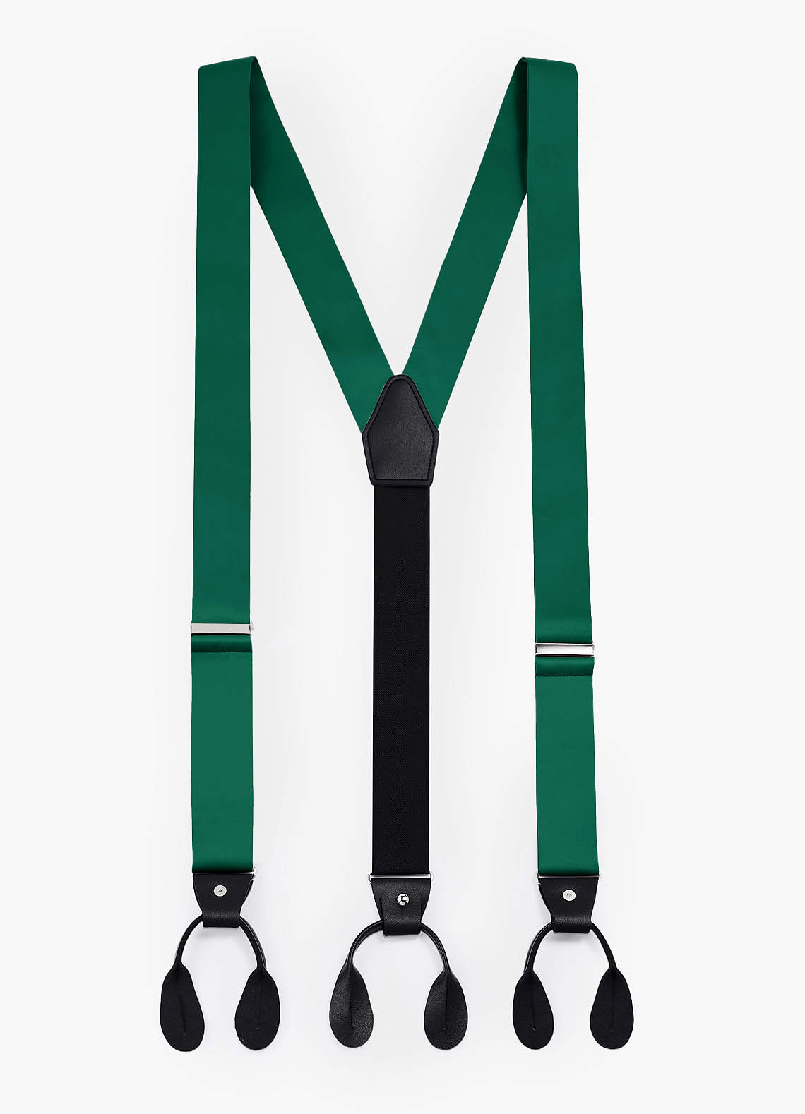 front Matte satijnen smokingbretels met knoopsluiting