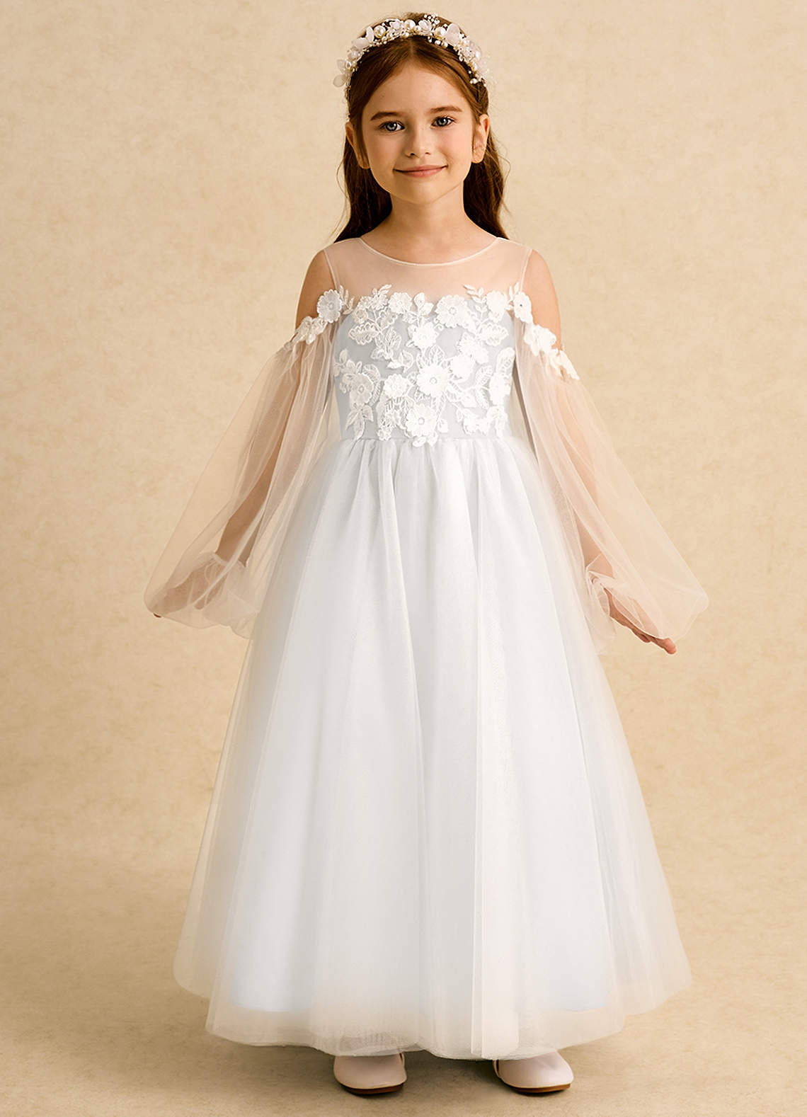 Azazie Zimi Ivory Ball-Gown Sweetheart Neckline Tulle Dress | Azazie