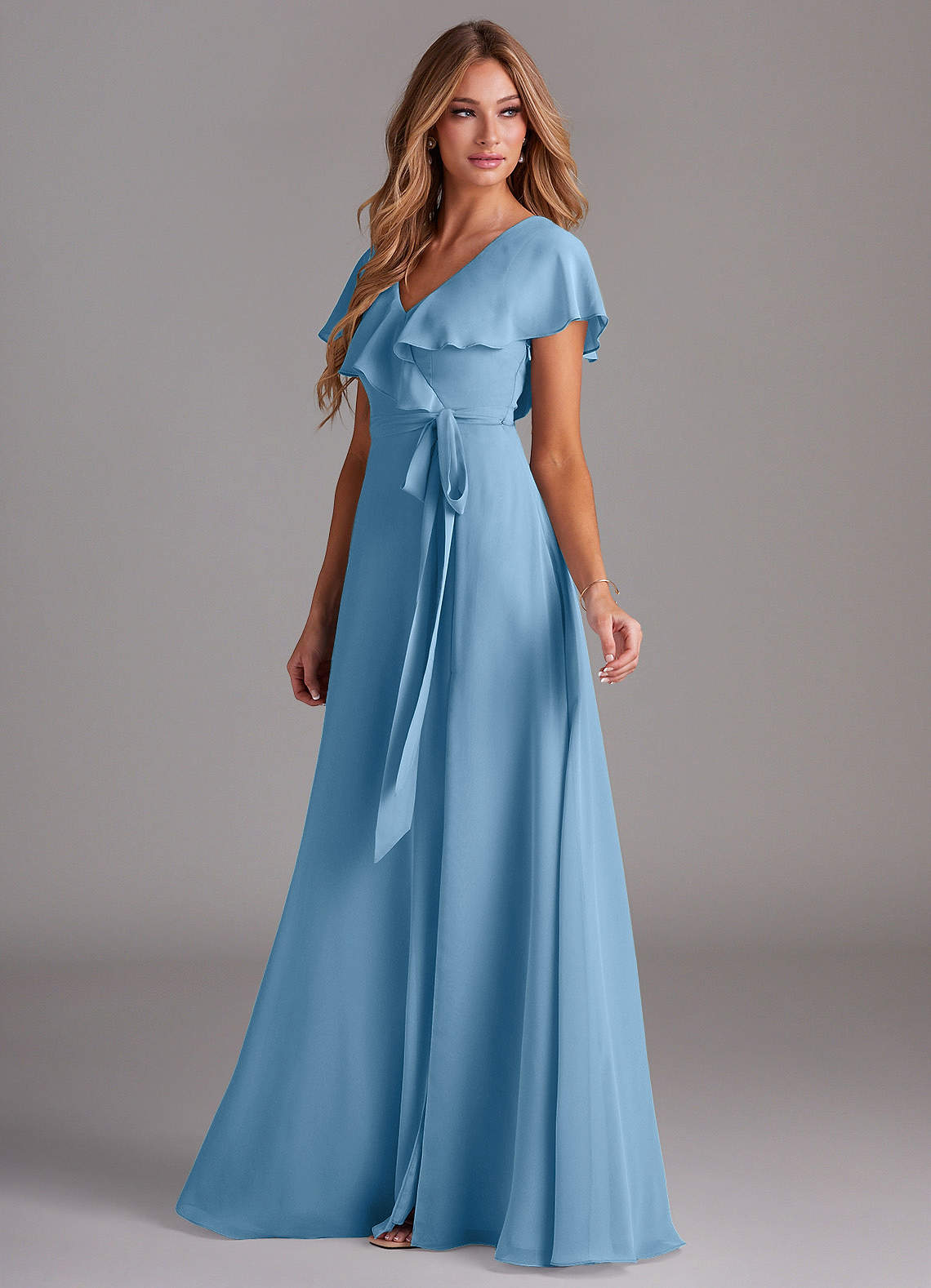20 bridesmaid dresses Azazie Seona Sky Blue Stretch Satin Bridesmaid Dresses
