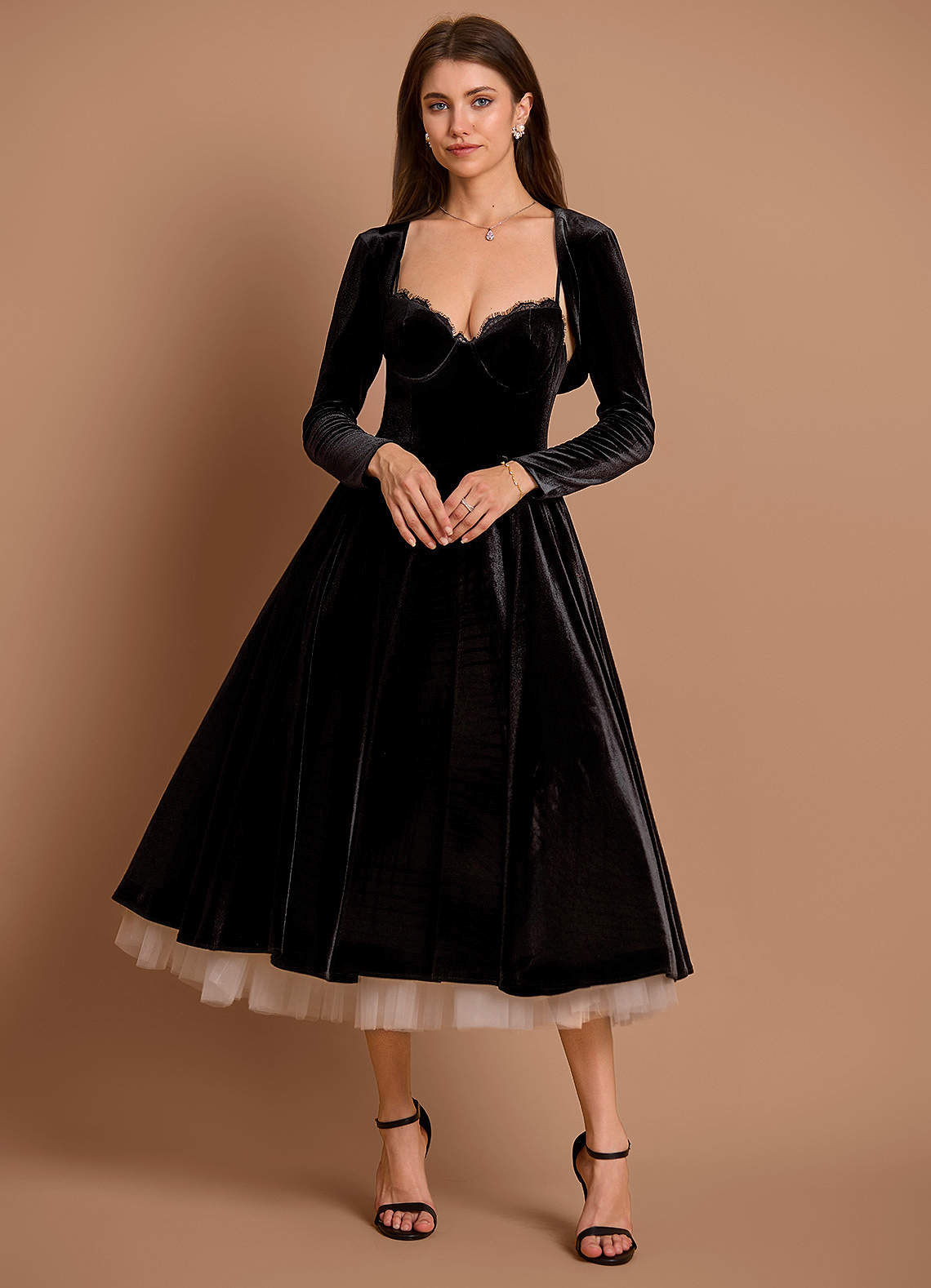 Gracyn Black Two Piece Dress | Azazie