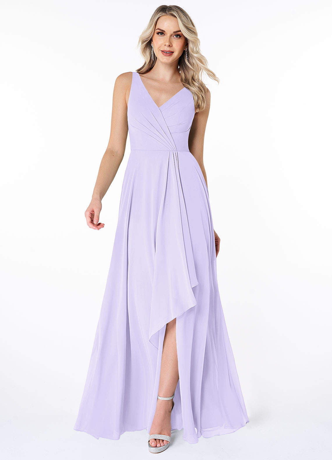 Purple dress Woman Maxi dress chiffon dress custom made bridesmaid dress (1030)