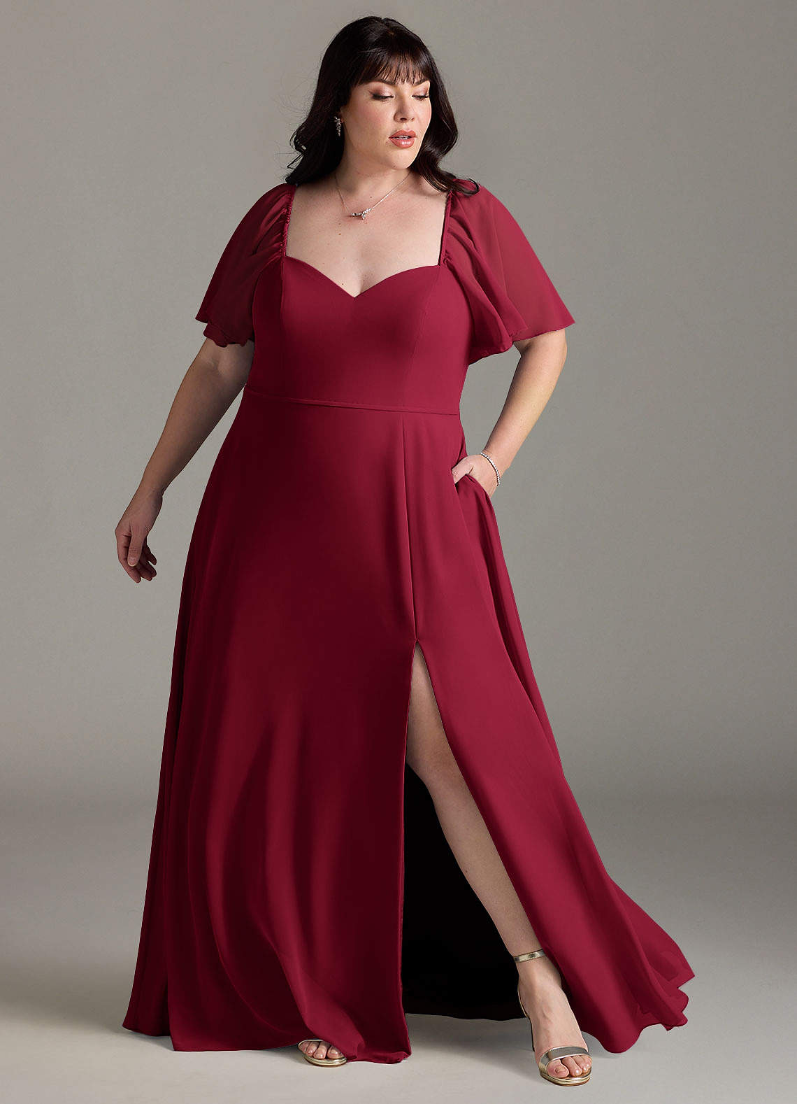 berry red bridesmaid dresses Maya Pale Blue V Neckline Embellished Maxi Dress  Maya Deluxe