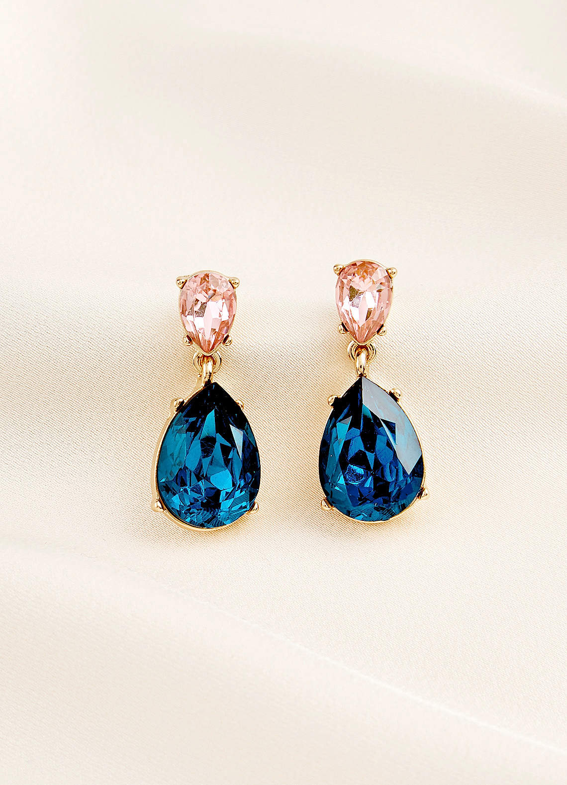 front Gemstone Drop Earrings