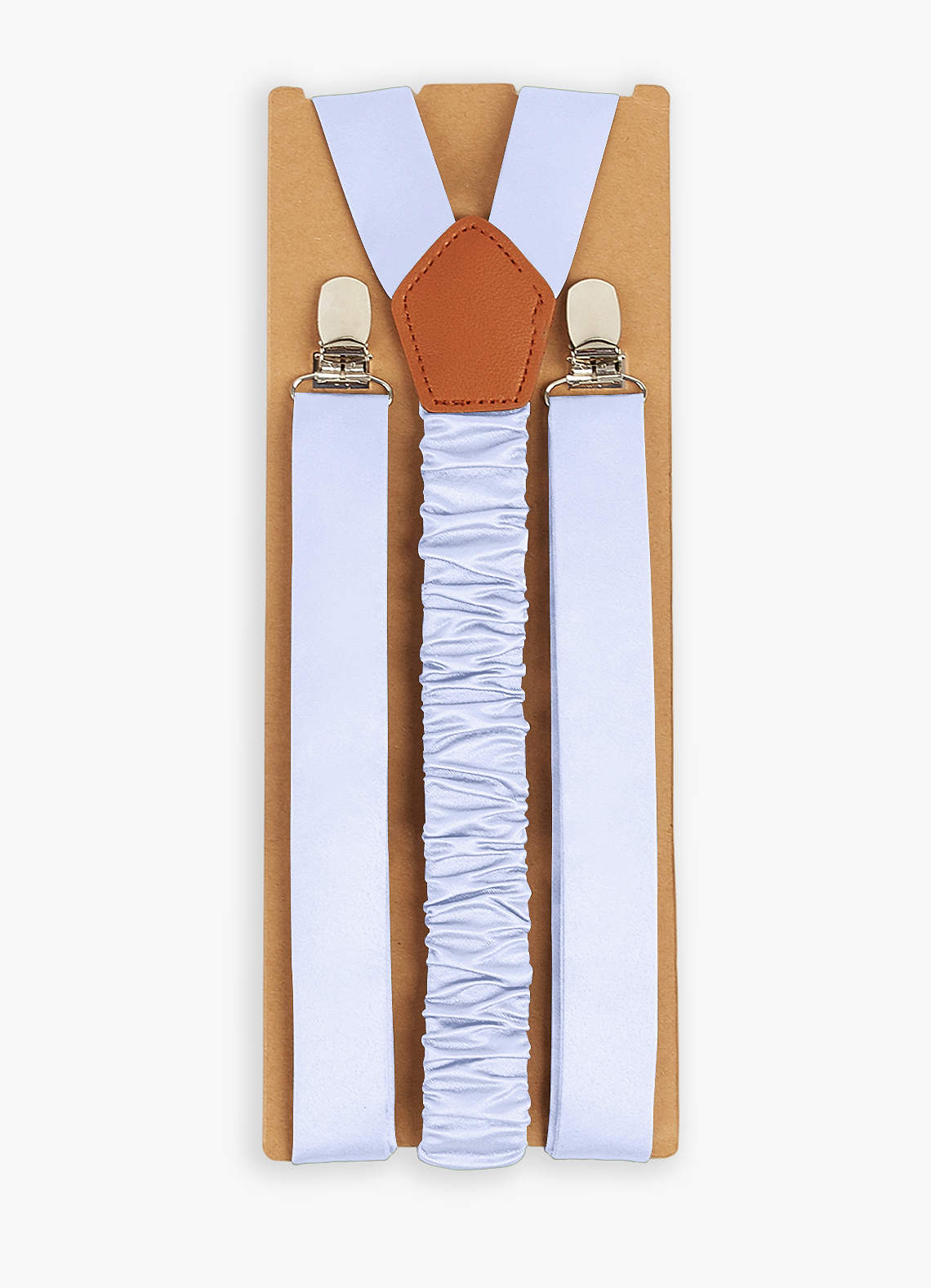 front Matching Color Matte Satin Suspenders