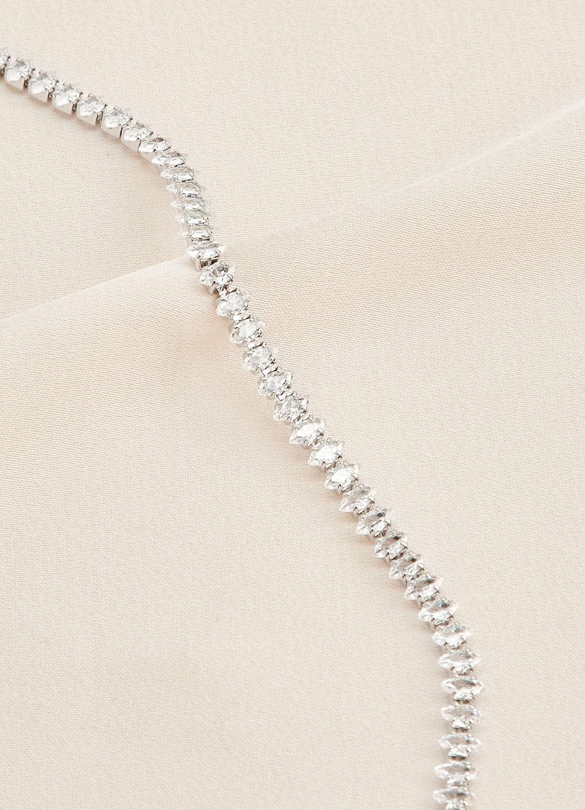 front Crystal Tennis Bracelet