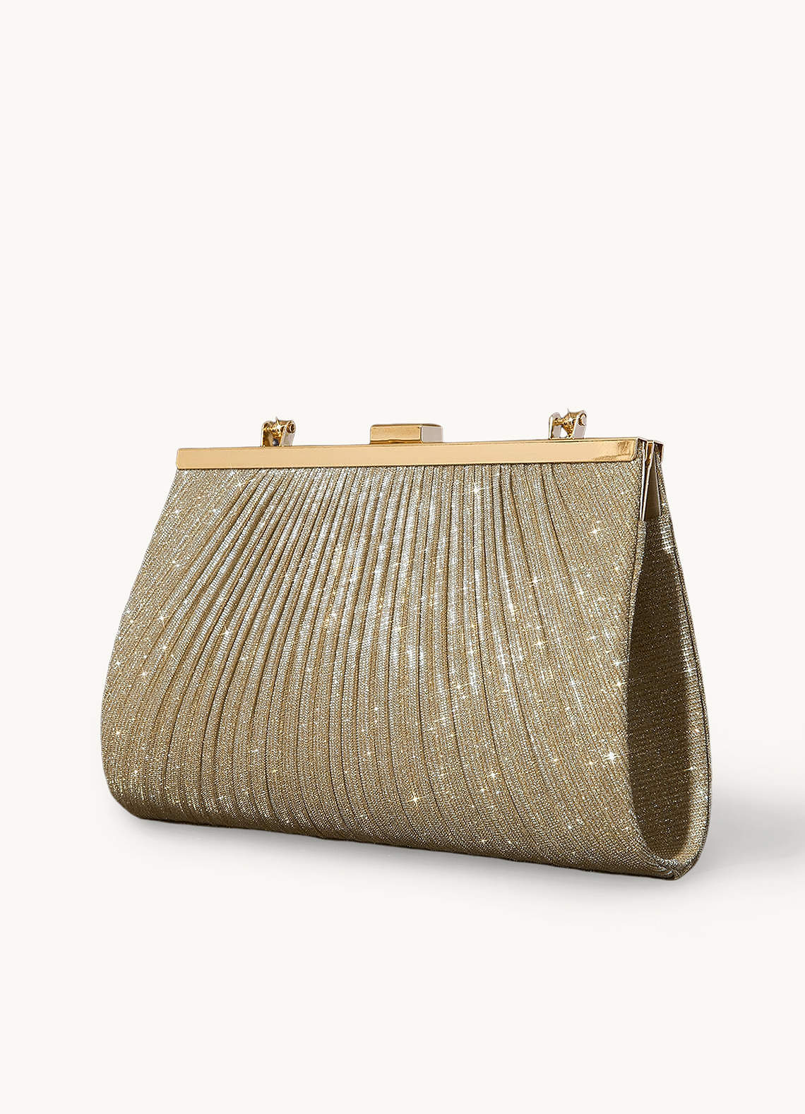 front Glitter Pleated Handbag