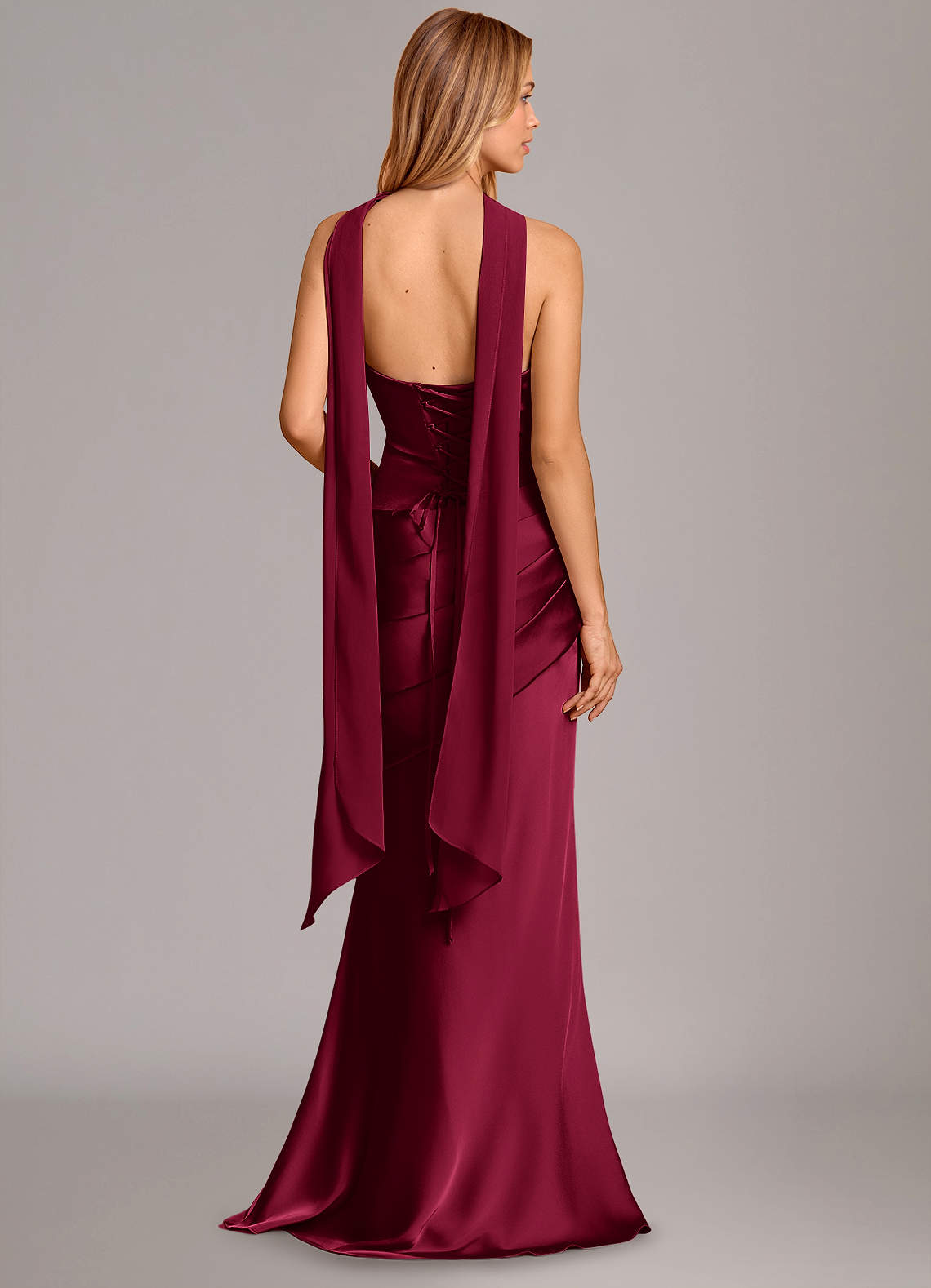 lace panel dobby mesh halter dress Velvet And Dobby Mesh A Line Halter Maxi Dress - Black
