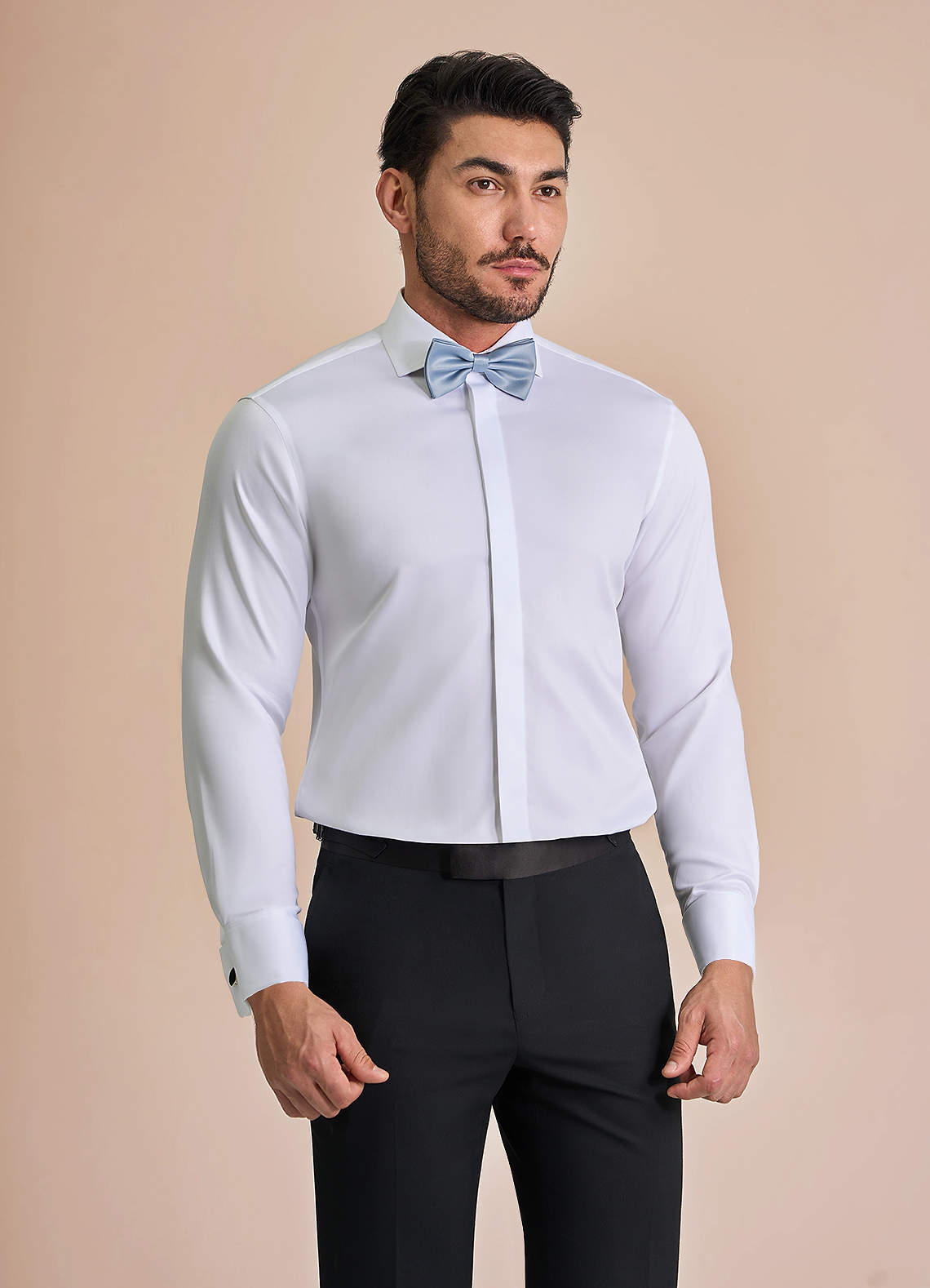 front Richard White Tuxedo Shirt