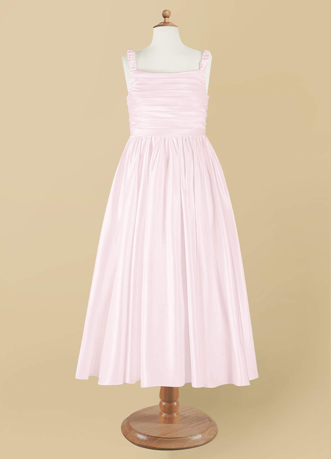 Ivory Lace Top Satin Skirt Dresses Blushing Pink main image 1