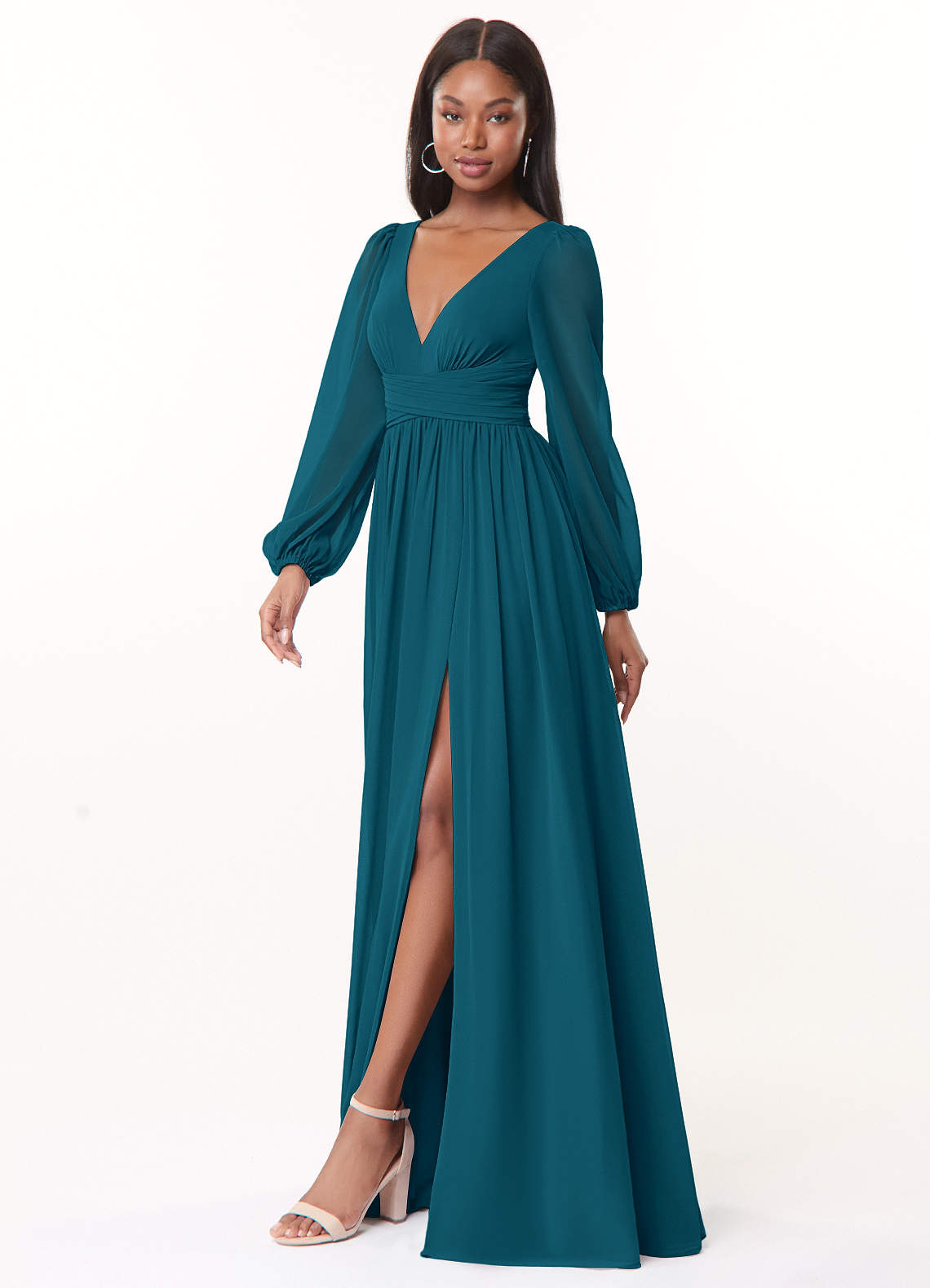 blue dress for baby girl TDY Turquoise Maxi Infinity Dress main image 0
