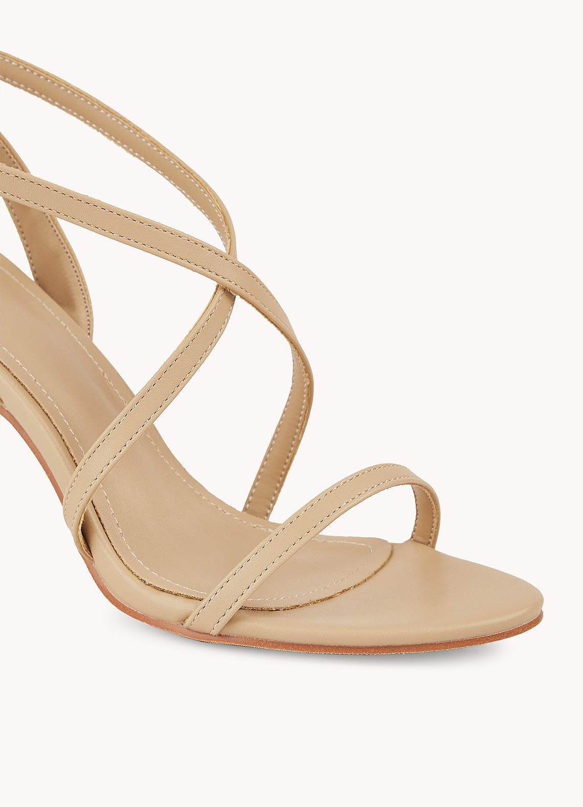 Beige strappy heels hotsell