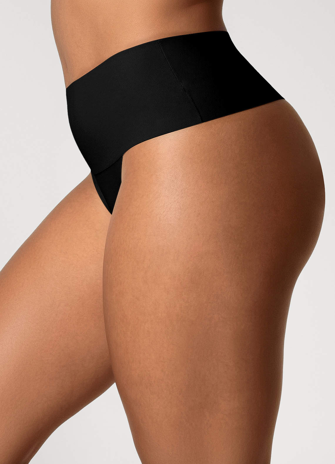 front High Waist Seamless Thongs （3pics）