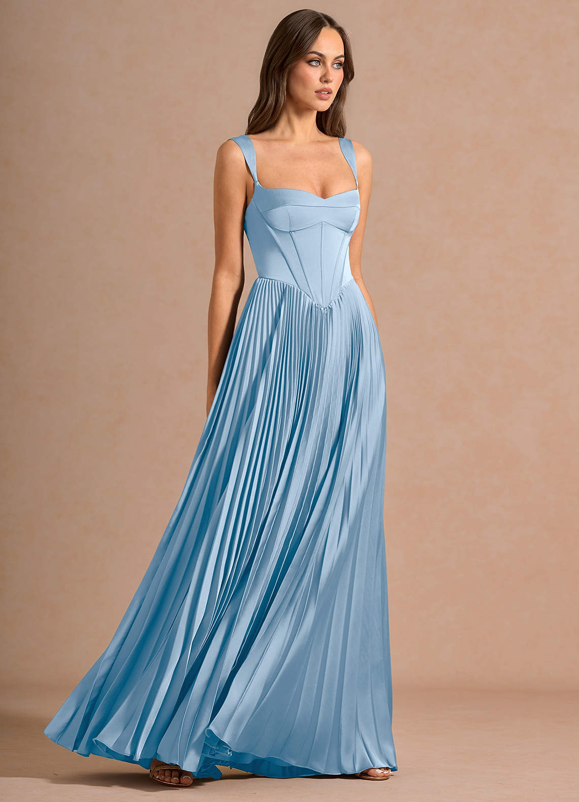 Avenelle Haze Blue Maxi Dress | Azazie
