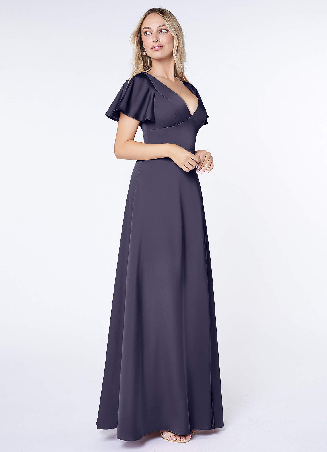 azazie lani stretch satin dress Azazie Lani