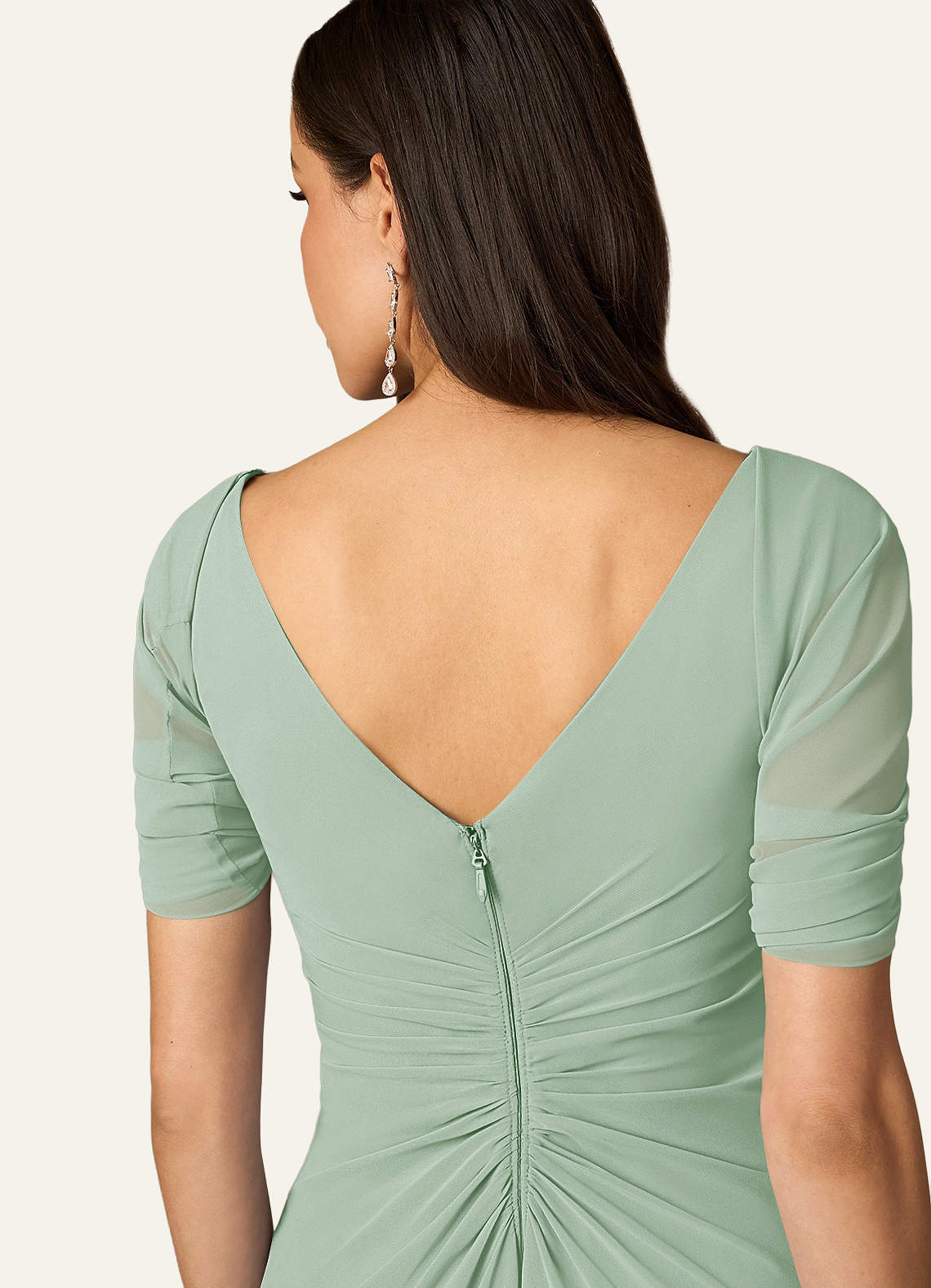 front Azazie Envoltório Sarah Chiffon Cor Combinando