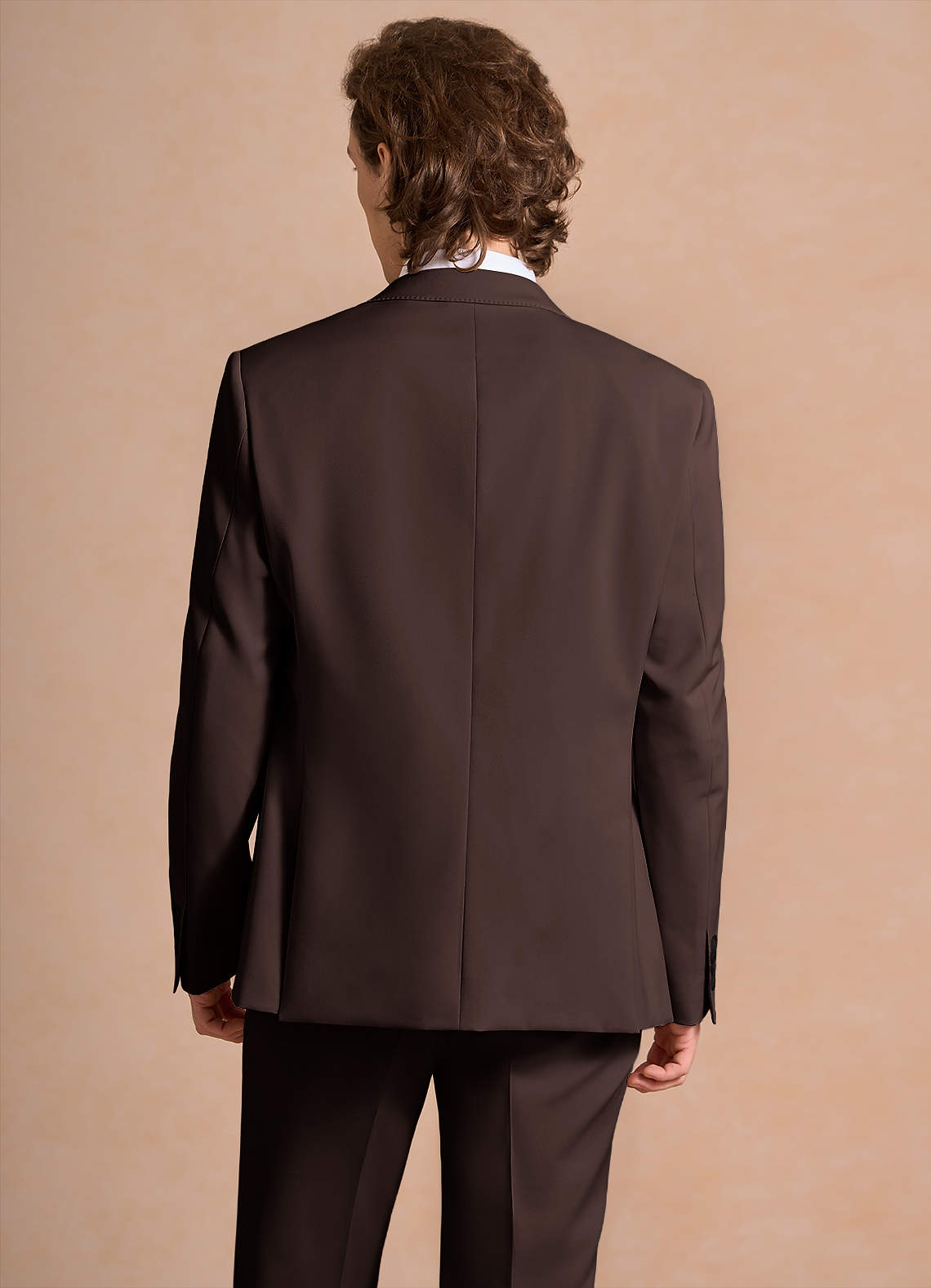 front James Ganache Structured Stretch Suit Jacket