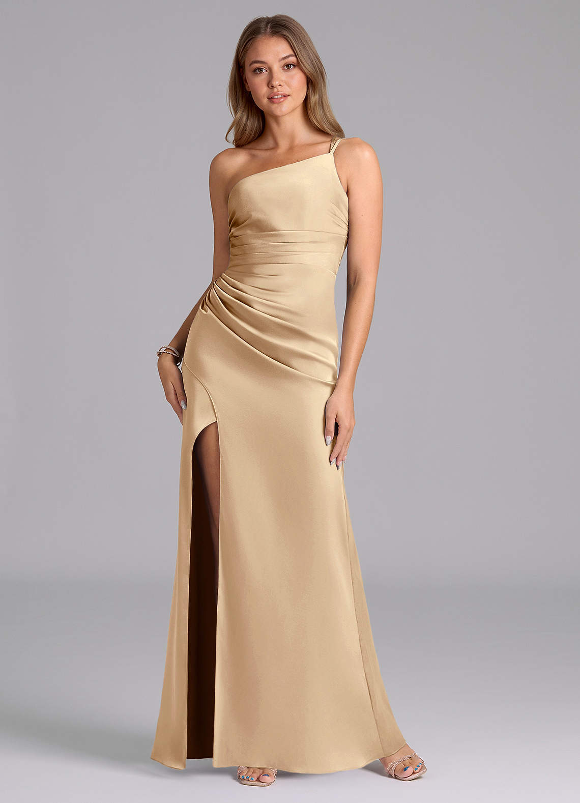 azazie eren stretch satin dress Azazie Eren