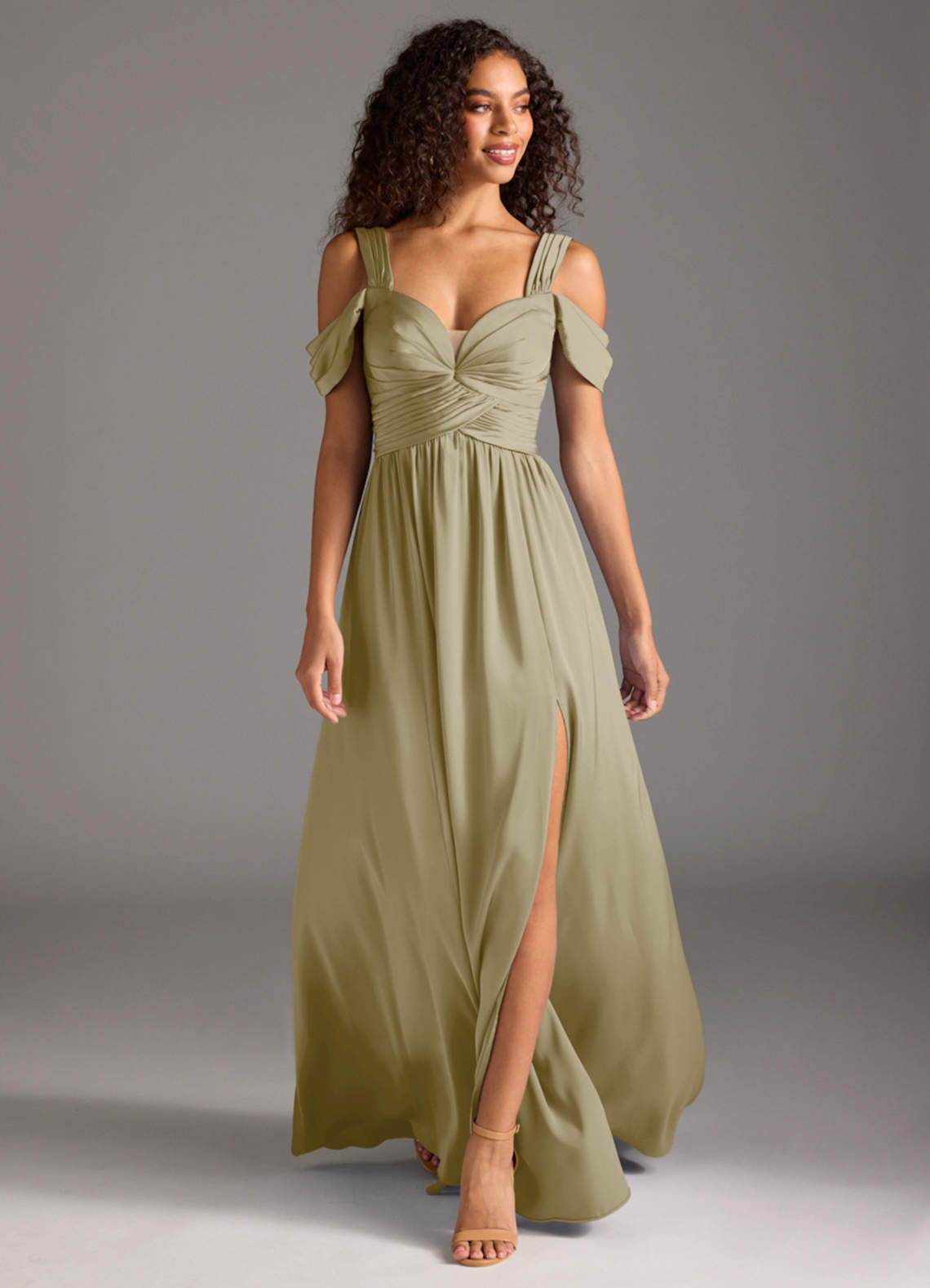 Azazie Lianne Moss Green Bridesmaid Dresses | Azazie