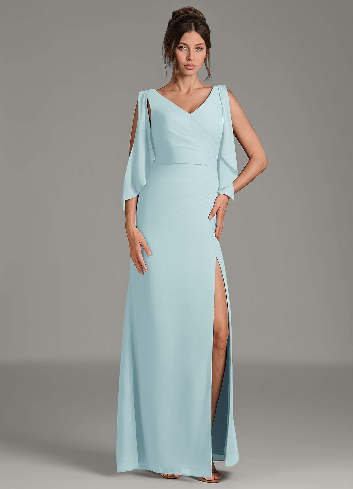 chiffon sea glass bridesmaid dresses Sea Glass Bridesmaid Dress Chiffon Size 3X