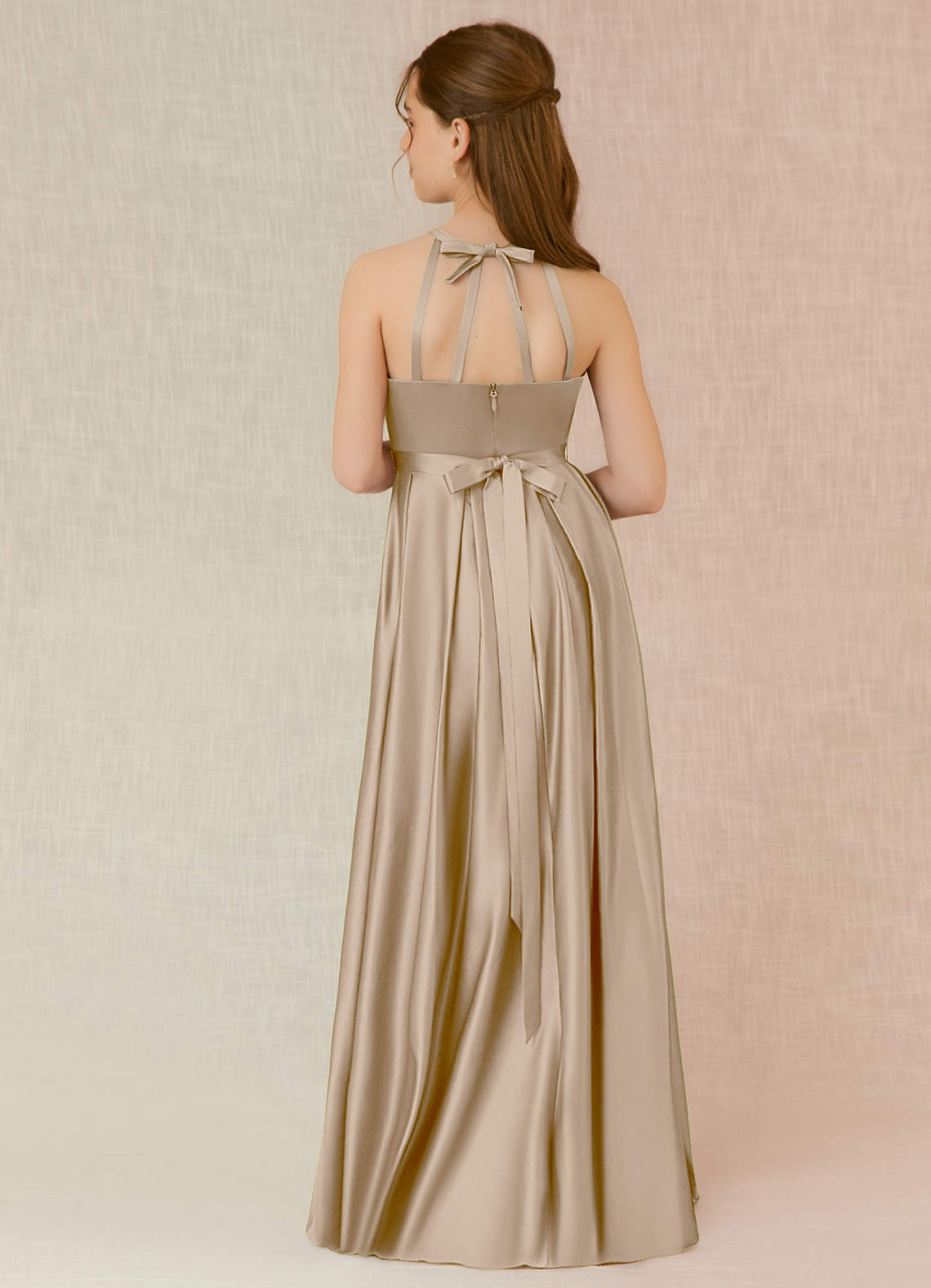 Azazie Arianthe Junior Bridesmaid Dress in Taupe | Azazie