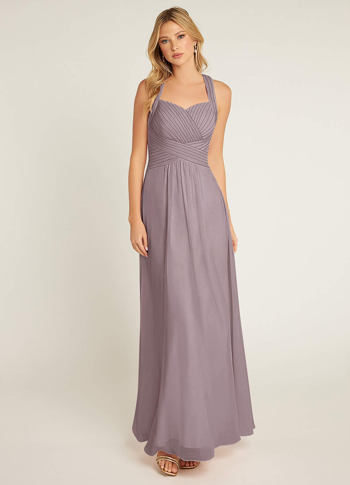 Azazie Claudia Bridesmaid Dresses Dusk A-Line Sweetheart Neckline Chiffon Dress image1